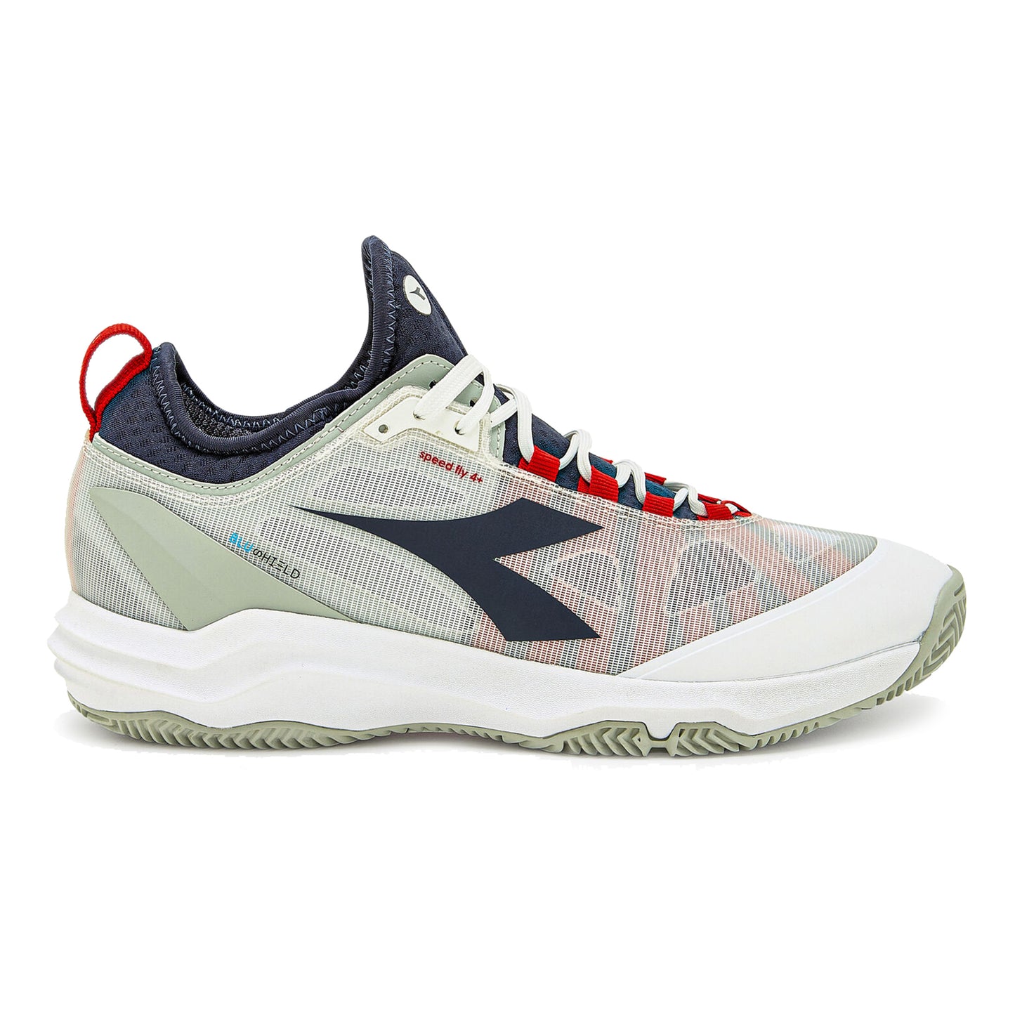 Diadora Speed Blushield Fly 4 + Scarpa per terra rossa Uomini-bianco,rosso
