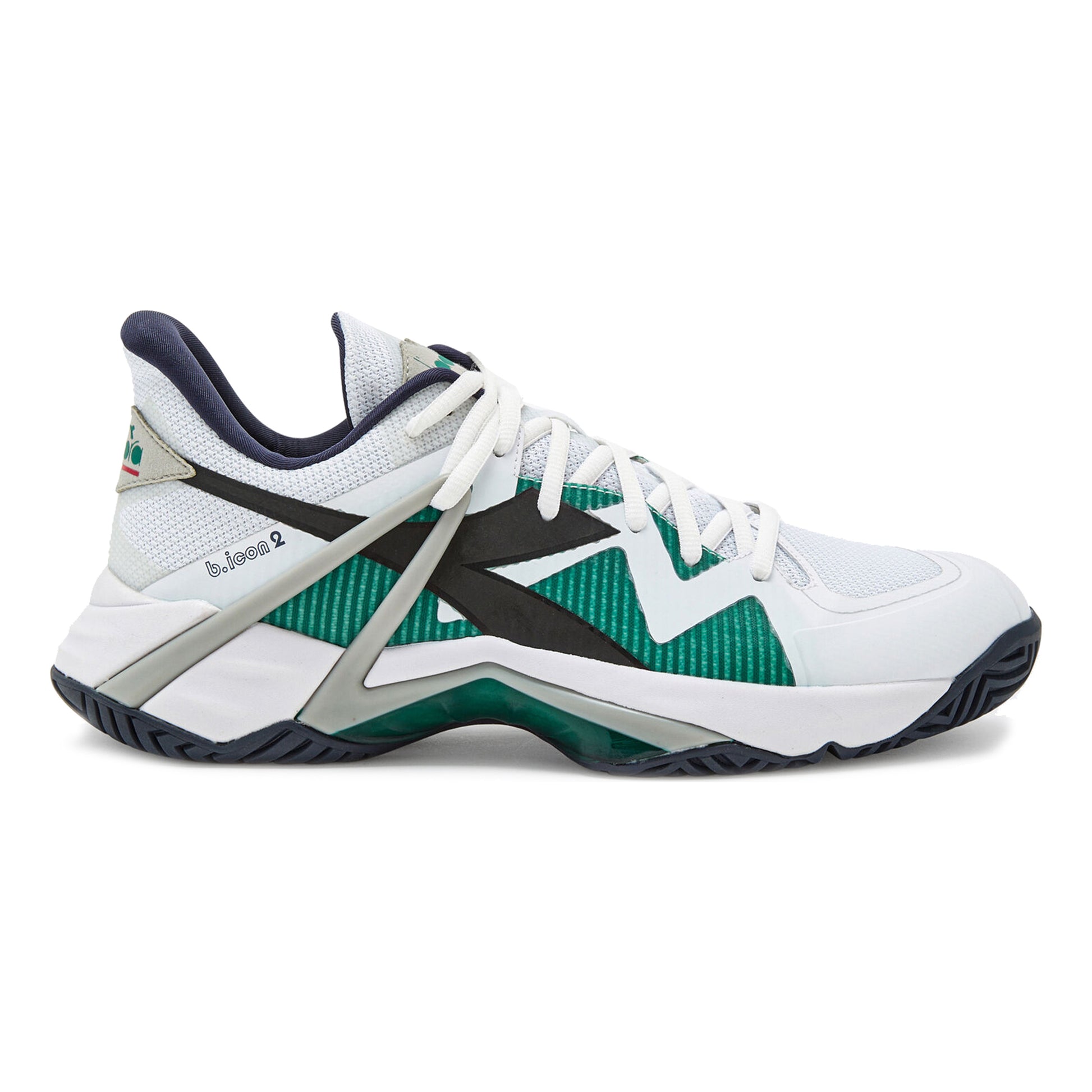 Diadora B.Icon 2 Scarpa per terra rossa Uomini-bianco,verde