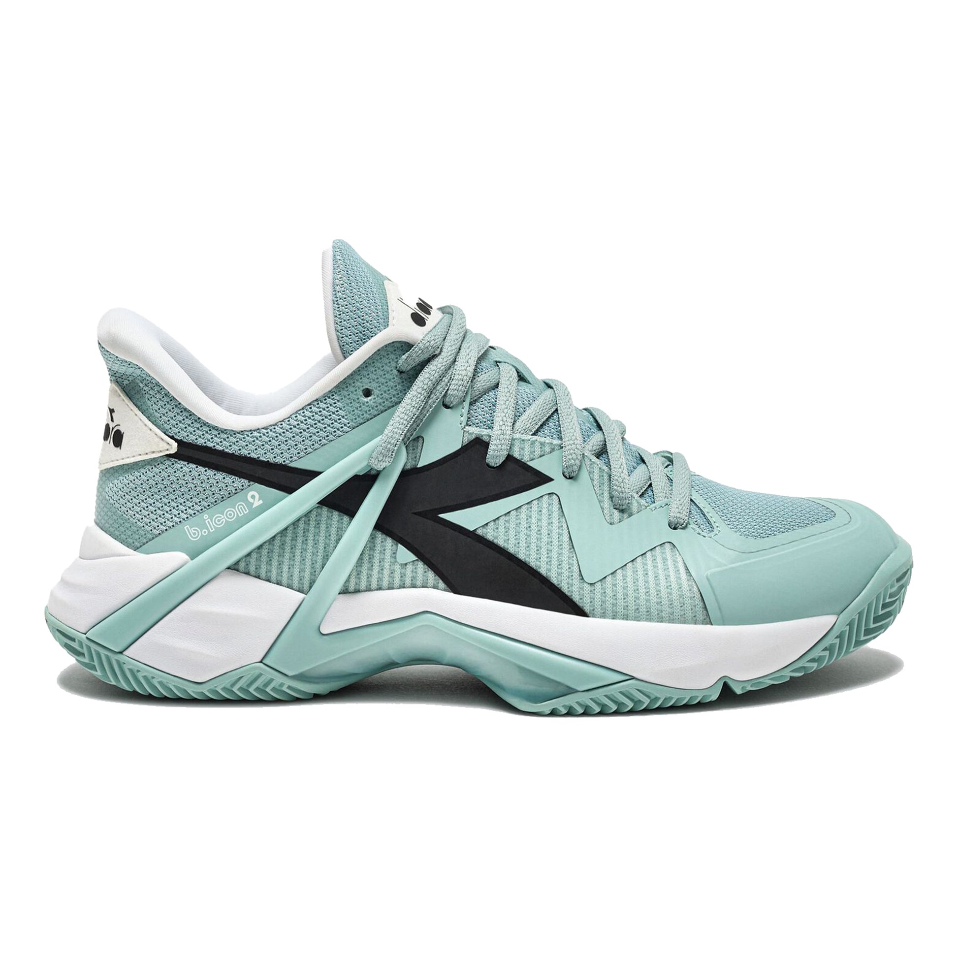 Diadora B.Icon 2 Scarpa Per Terra Rossa Donna-Mint,Bianco