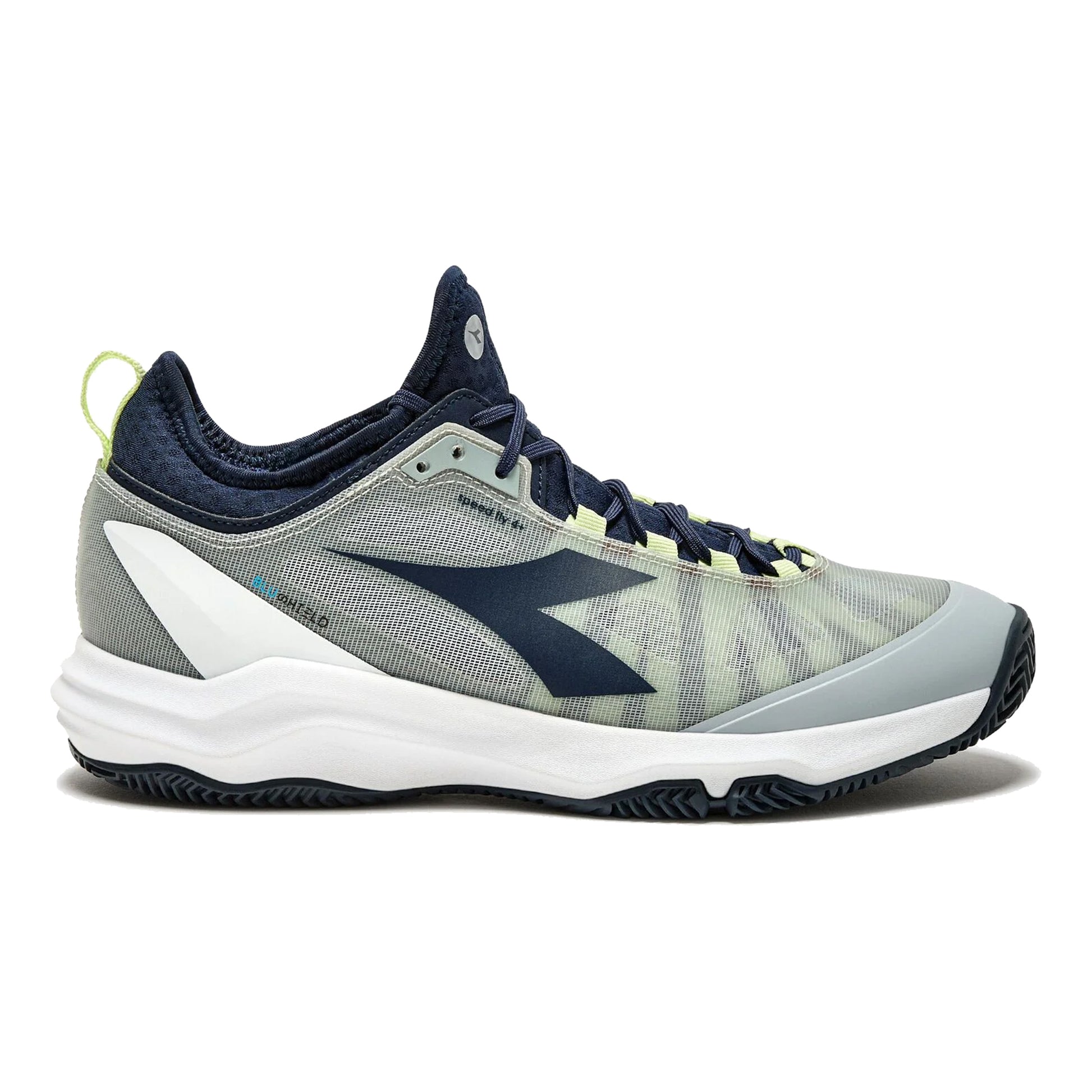 Diadora Speed Blushield Fly 4 + Scarpa per terra rossa Uomini-grigio,blu