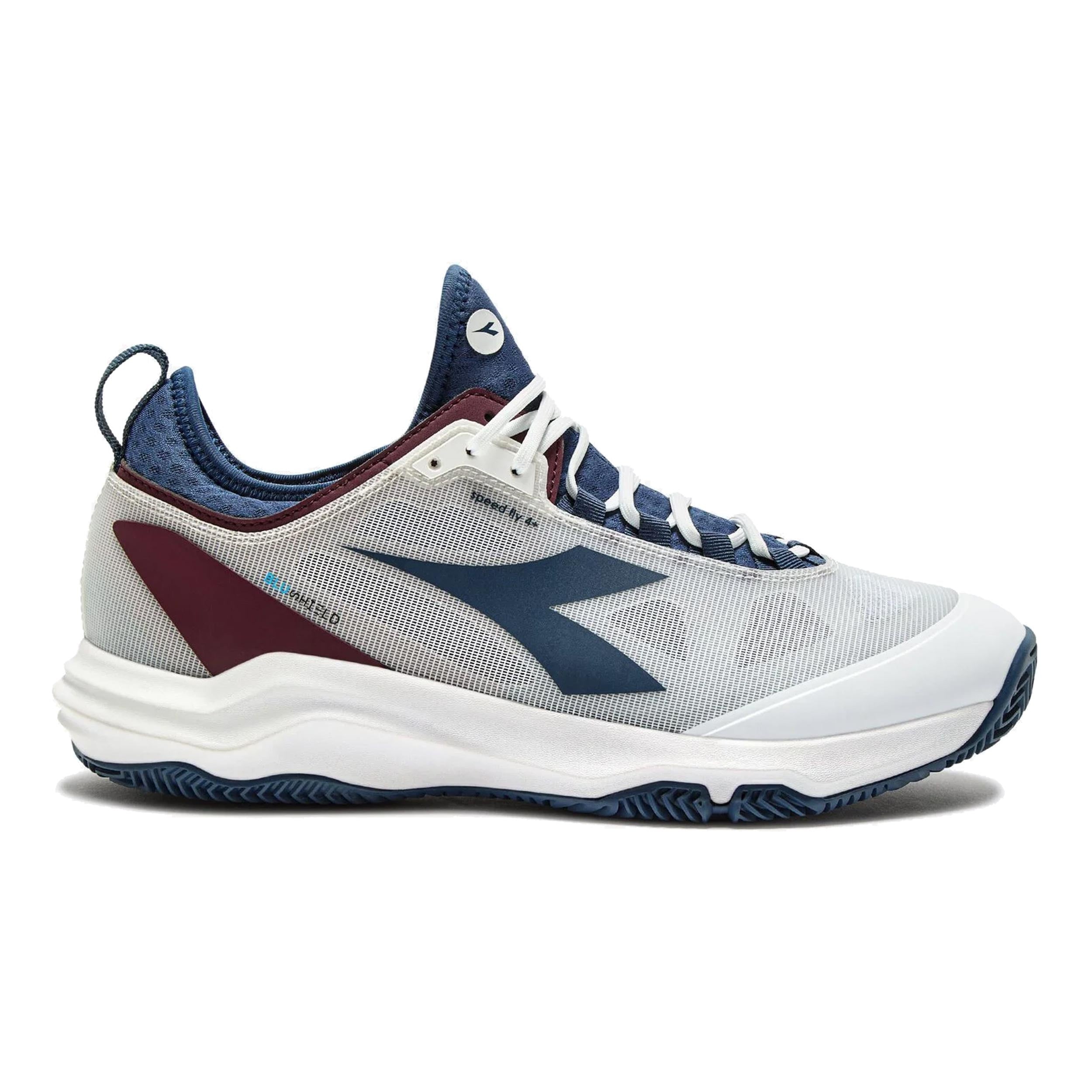 Diadora Speed Blushield Fly 4 + Scarpa per terra rossa Uomini-bianco