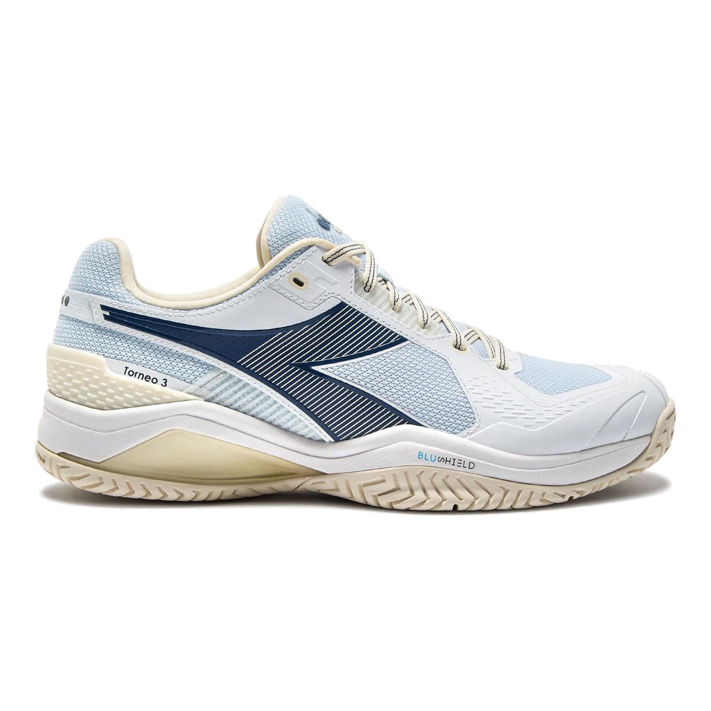 Diadora Blushield Torneo 3 Scarpa Per Tutte Le Superfici Uomini-Bianco,Blu