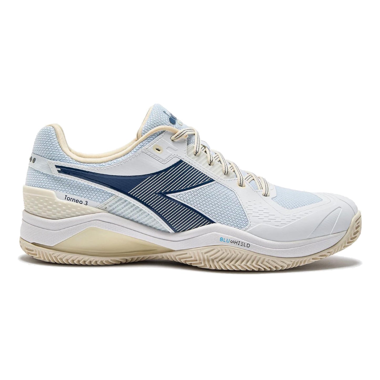 Diadora Blushield Torneo 3 Scarpa per terra rossa Uomini-bianco,blu