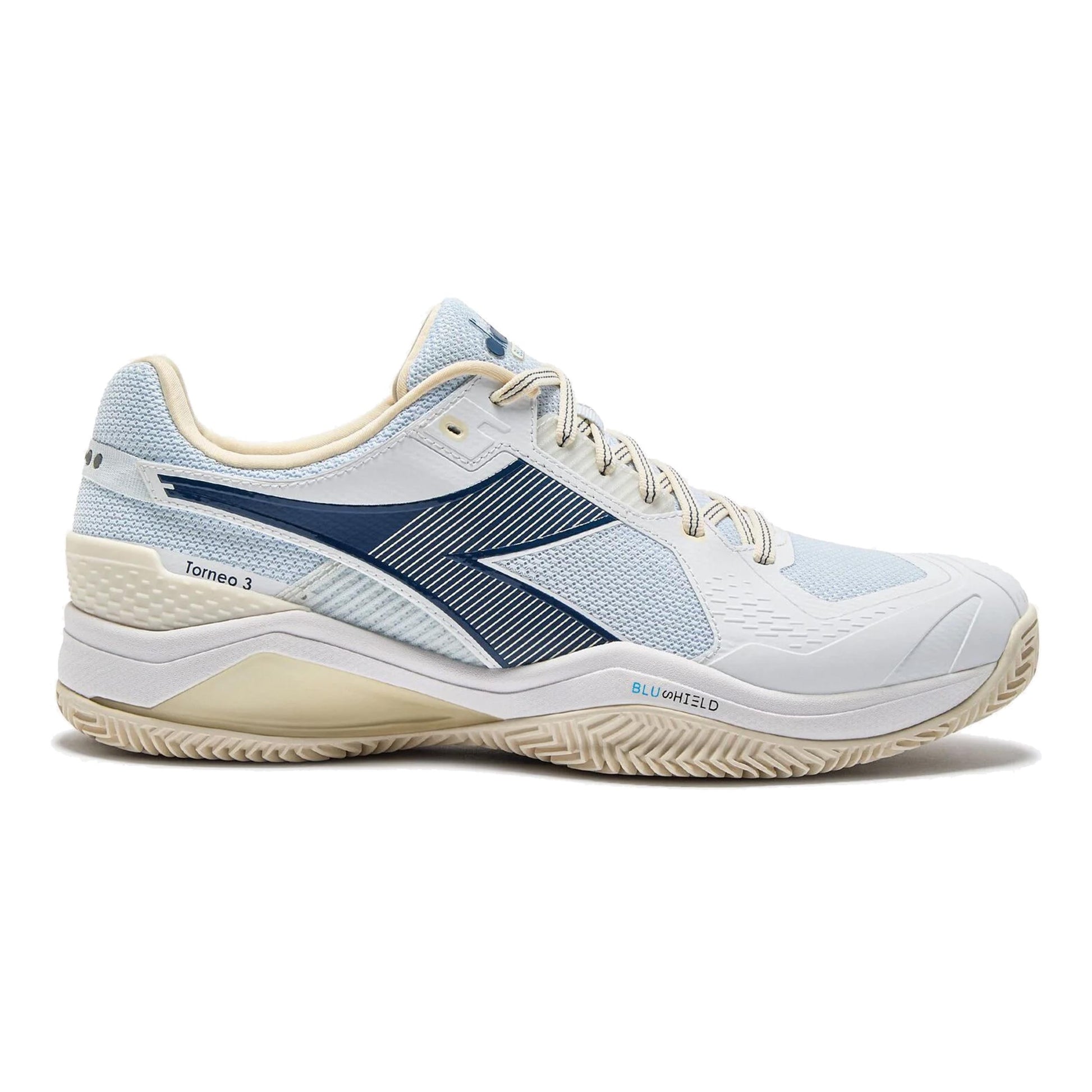 Diadora Blushield Torneo 3 Scarpa per terra rossa Uomini-bianco,blu