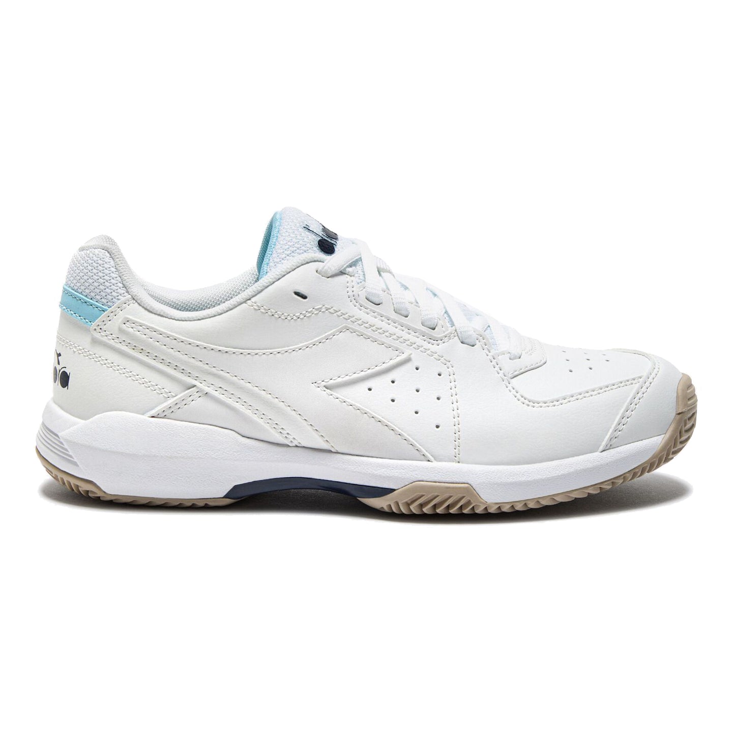 Diadora S. Challenge 6 Sl Scarpa Per Terra Rossa Donna-Bianco,Blu Chiaro