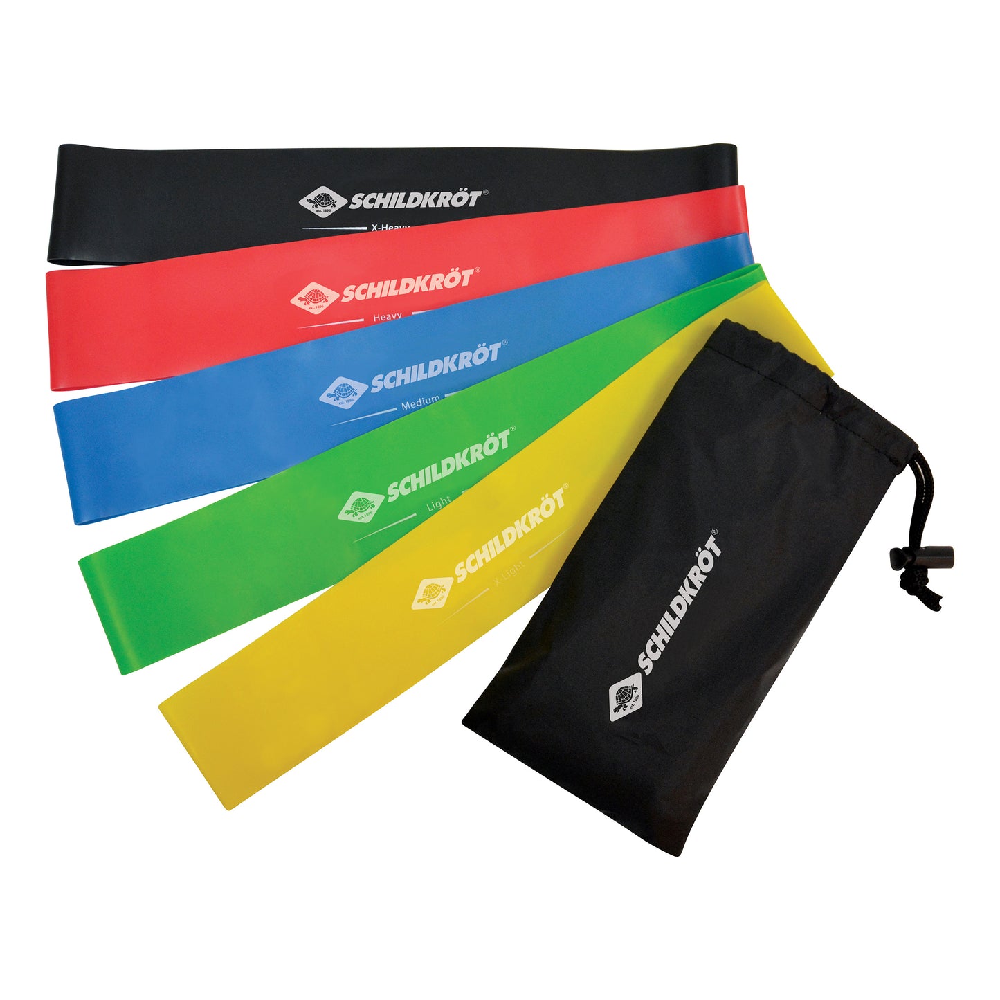 Schildkröt Fitness Mini Resistance Fitnessband 5er Set Bänder-Multicolore