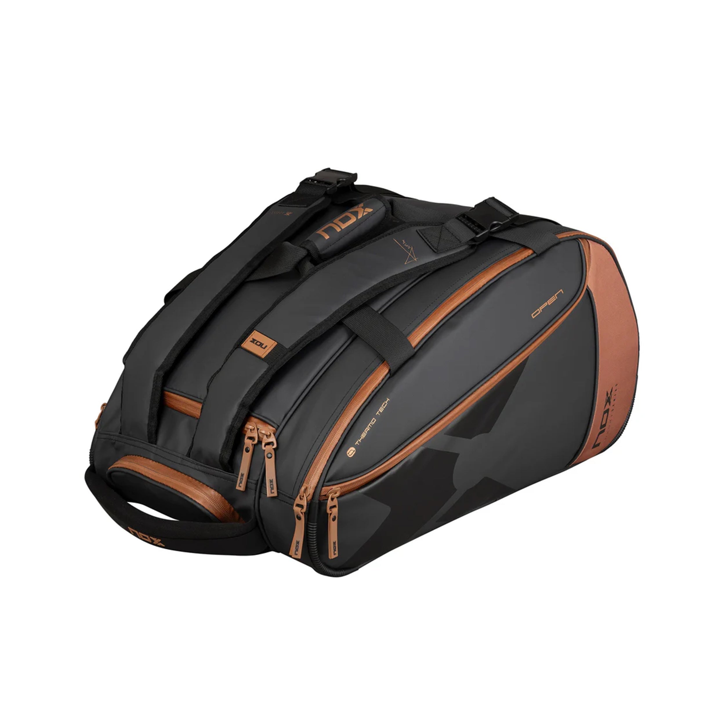 NOX Open Series Borsa Per Racchetta Da Padel-Nero,Bronzo