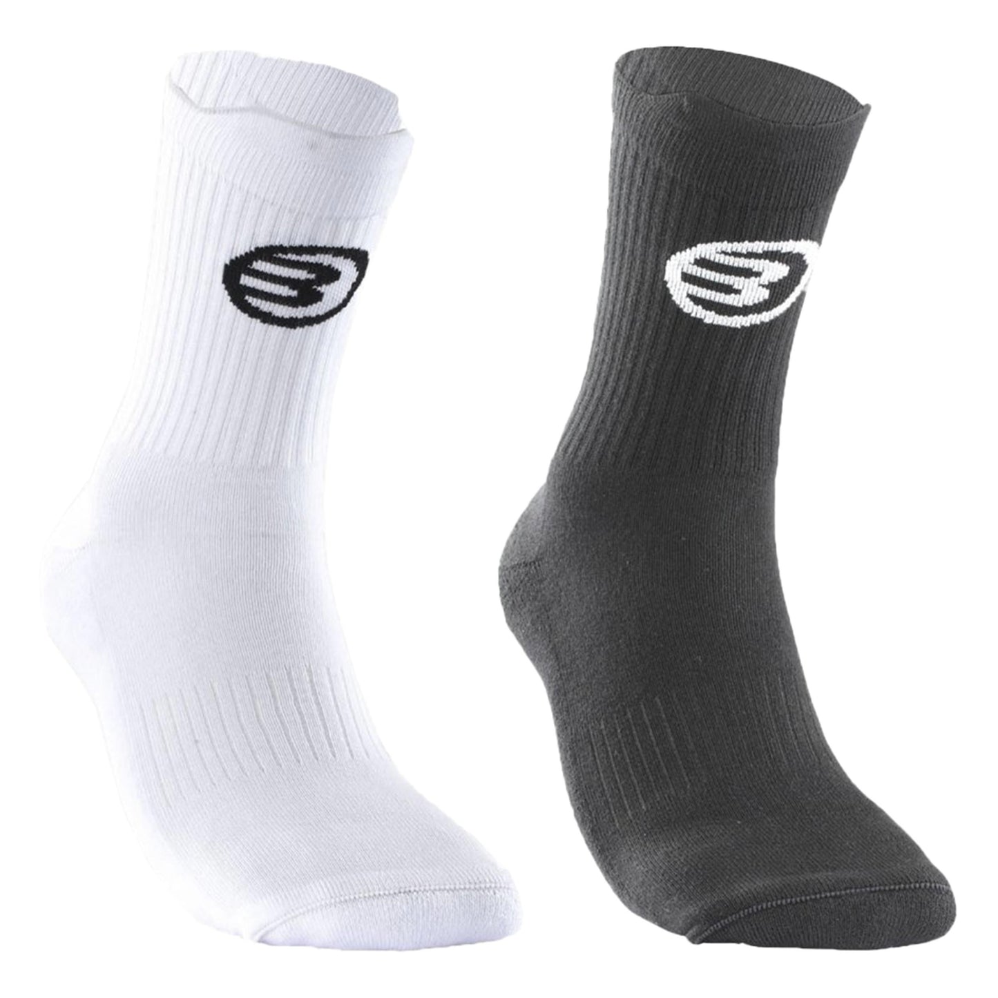 Bullpadel Bp253 (Pack 2) Calzini sportivi Unisex - nero, bianco