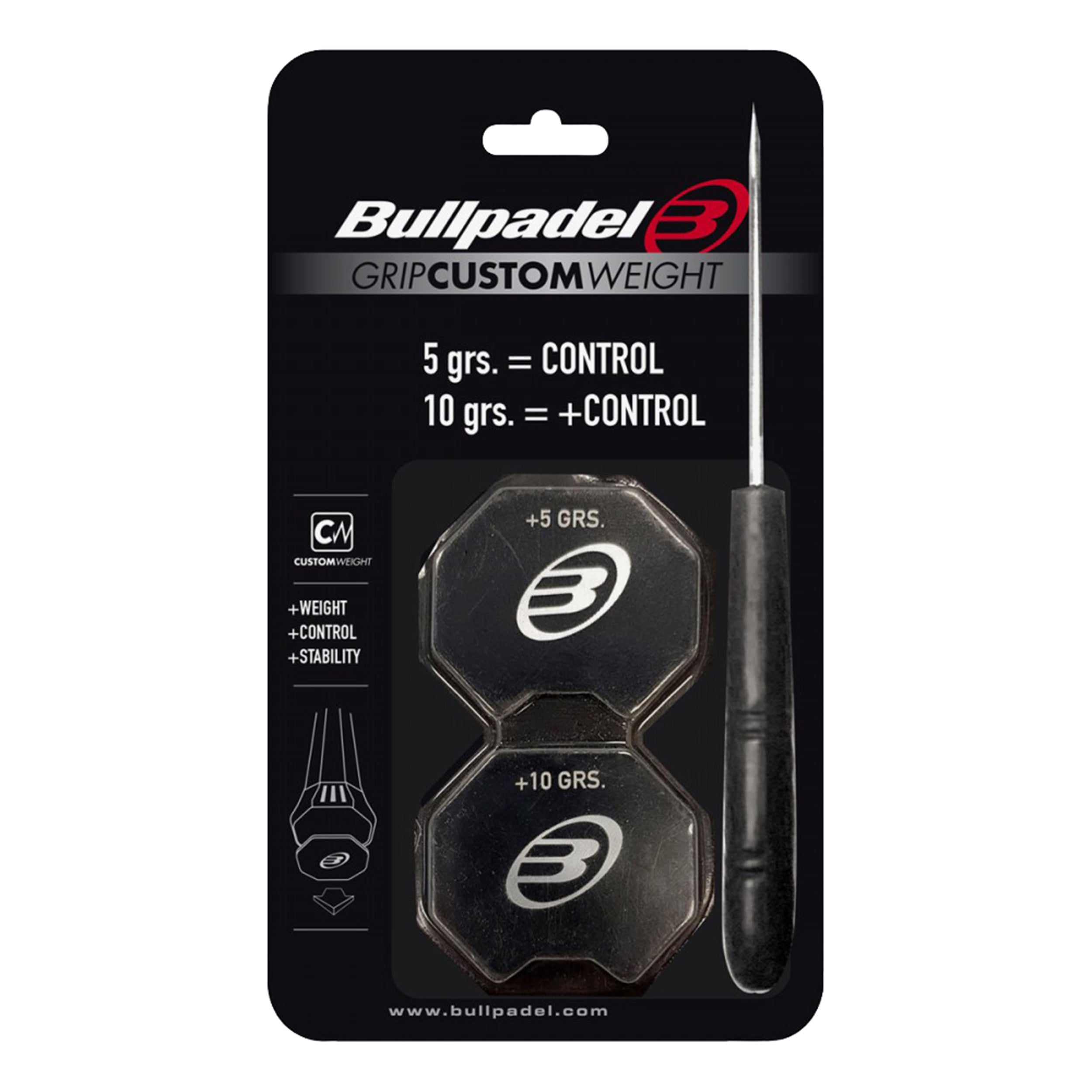 Bullpadel GRIP CUSTOM 5/10 Gr Nastro Di Piombo-Nero