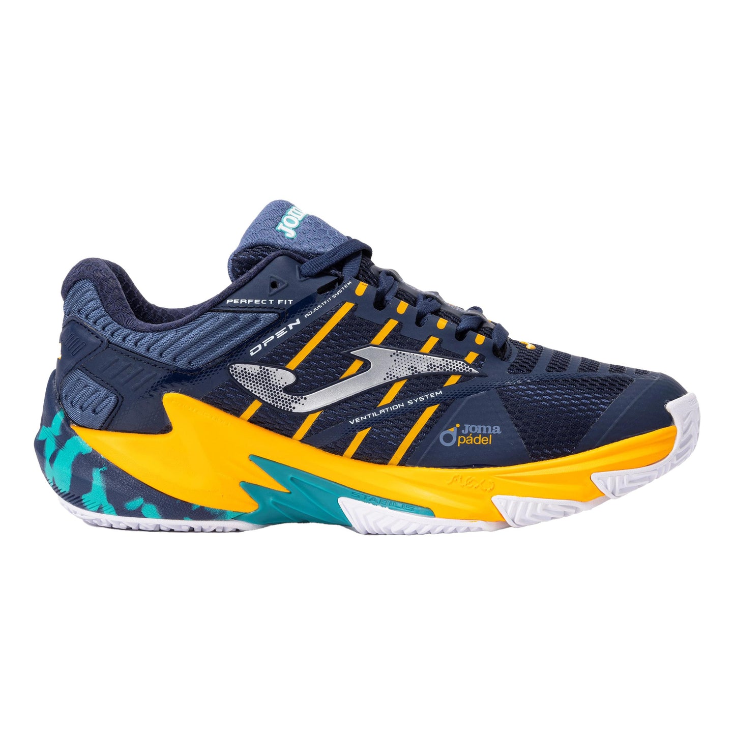 Joma Open Scarpa da padel Uomini - blu scuro, arancione