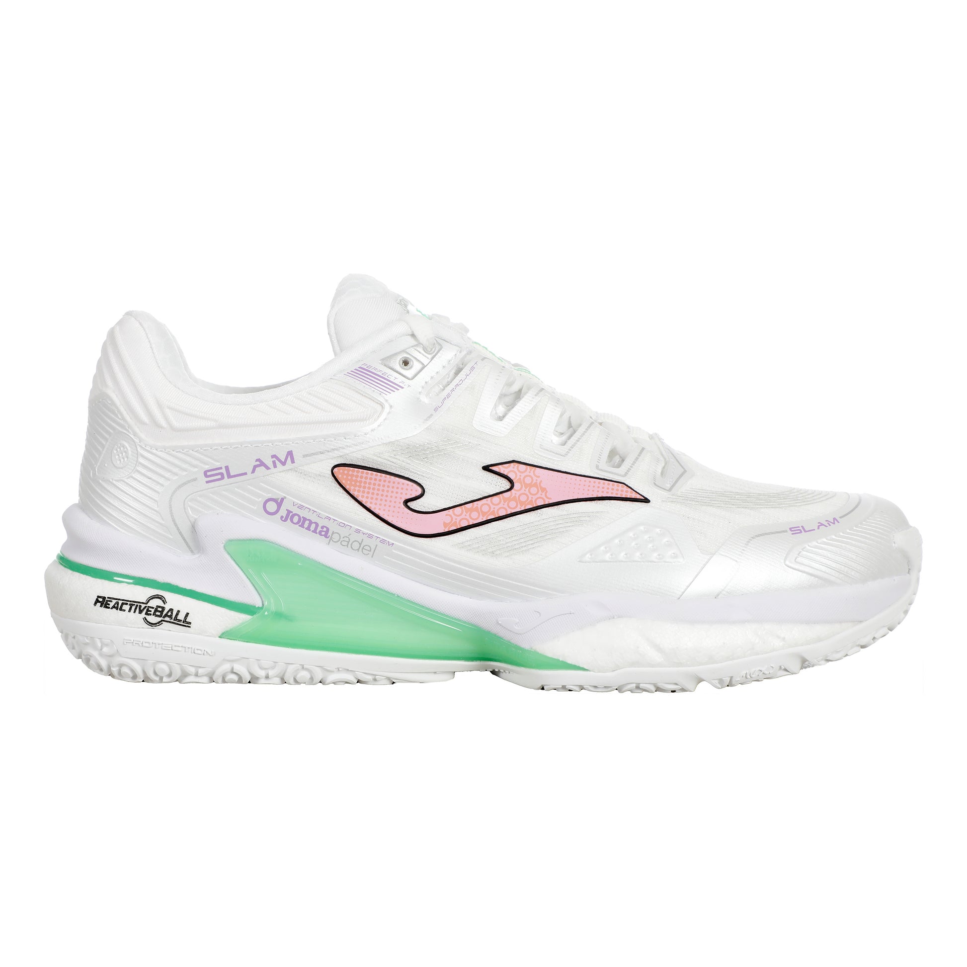 Joma Slam Scarpa Da Padel Donna-Bianco,Rosa