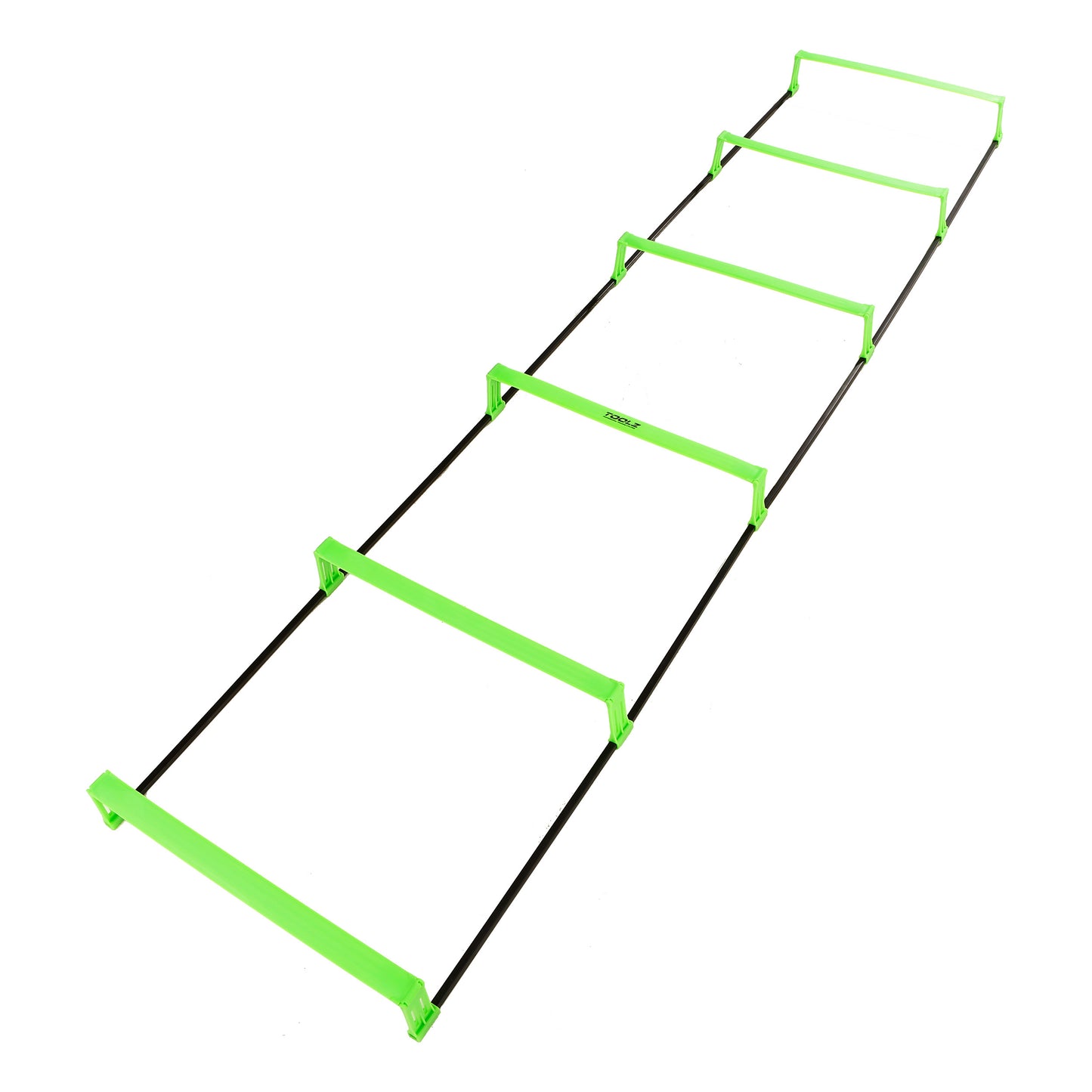 TOOLZ Koordinationsleiter Mit Hürde 2m Strumento Per Allenamento 2m-Nero,Verde