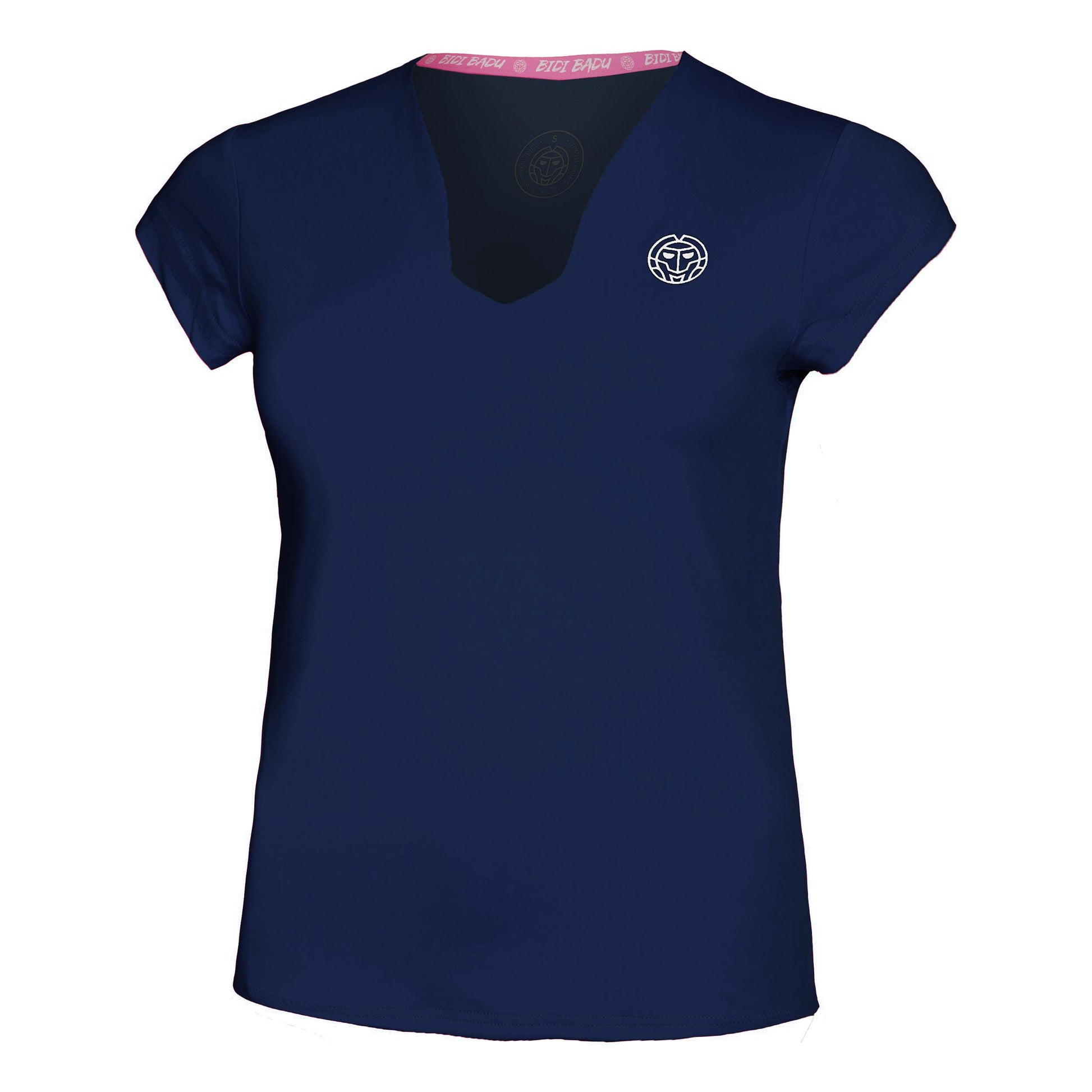 BIDI BADU Bella 2.0 Tech V-Neck Maglietta Donna - blu scuro, bianco