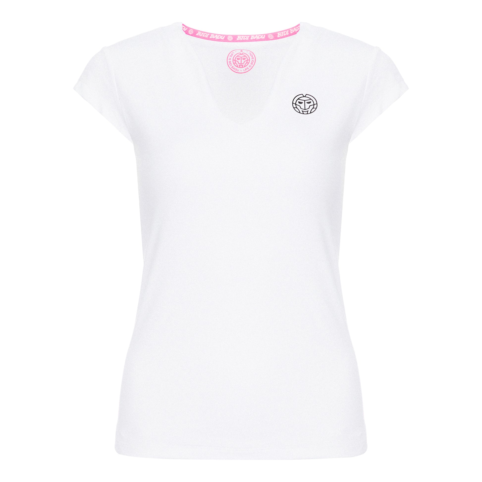 BIDI BADU Bella 2.0 Tech V-Neck Maglietta Donna - bianco, nero
