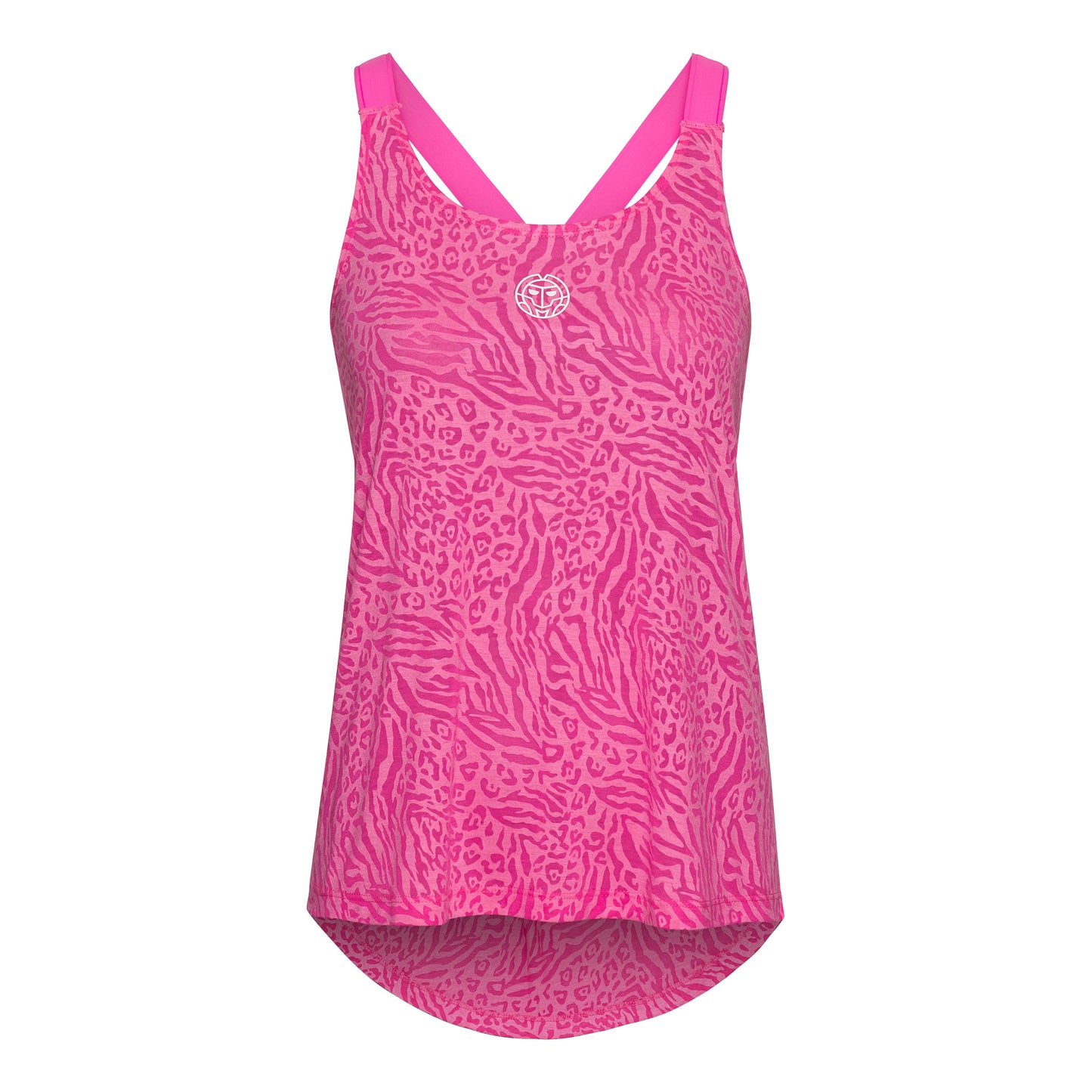 BIDI BADU Maila Bournout Tech Canottiera -rosa,bianco