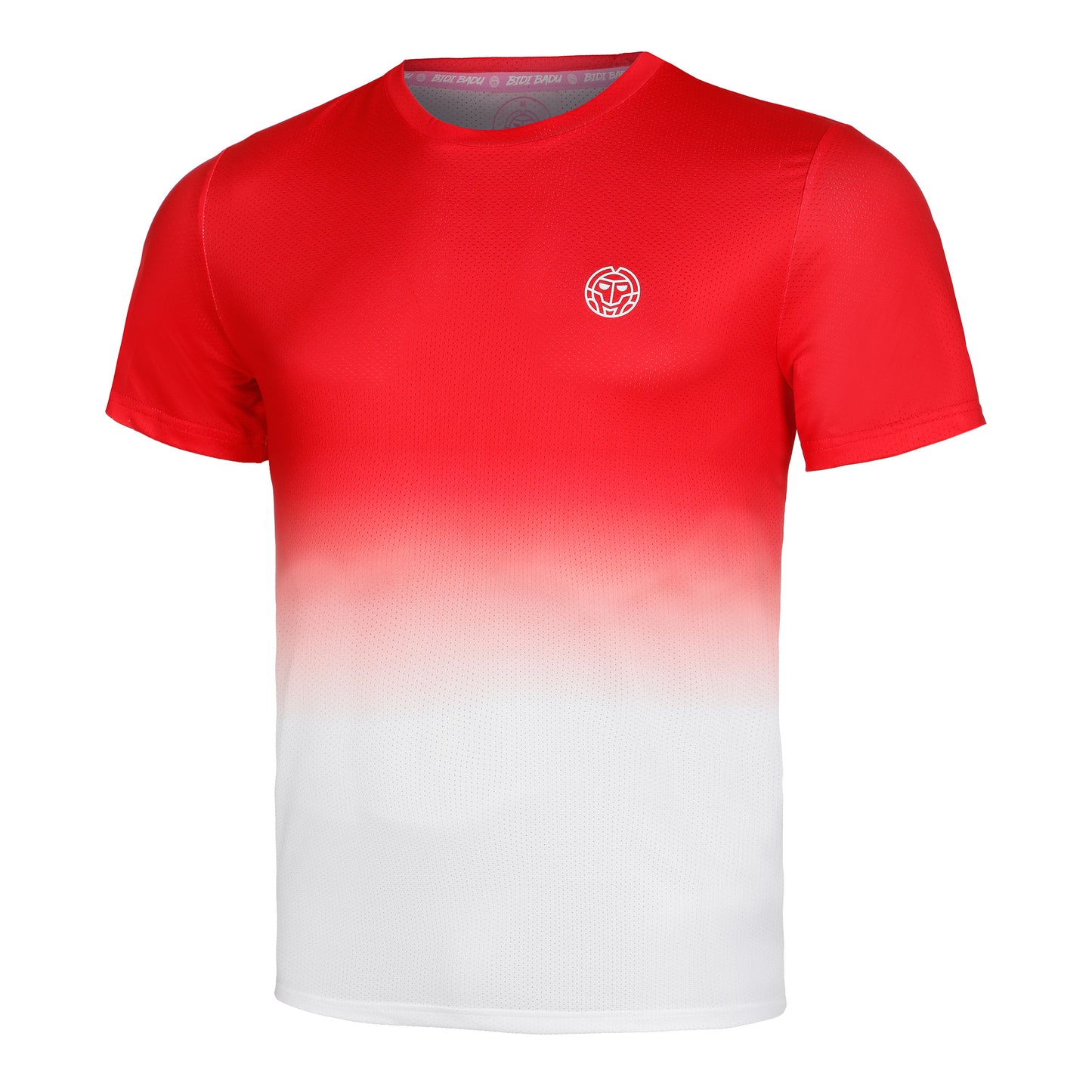 BIDI BADU Crew Gradiant Maglietta Uomini-Rosso,Bianco
