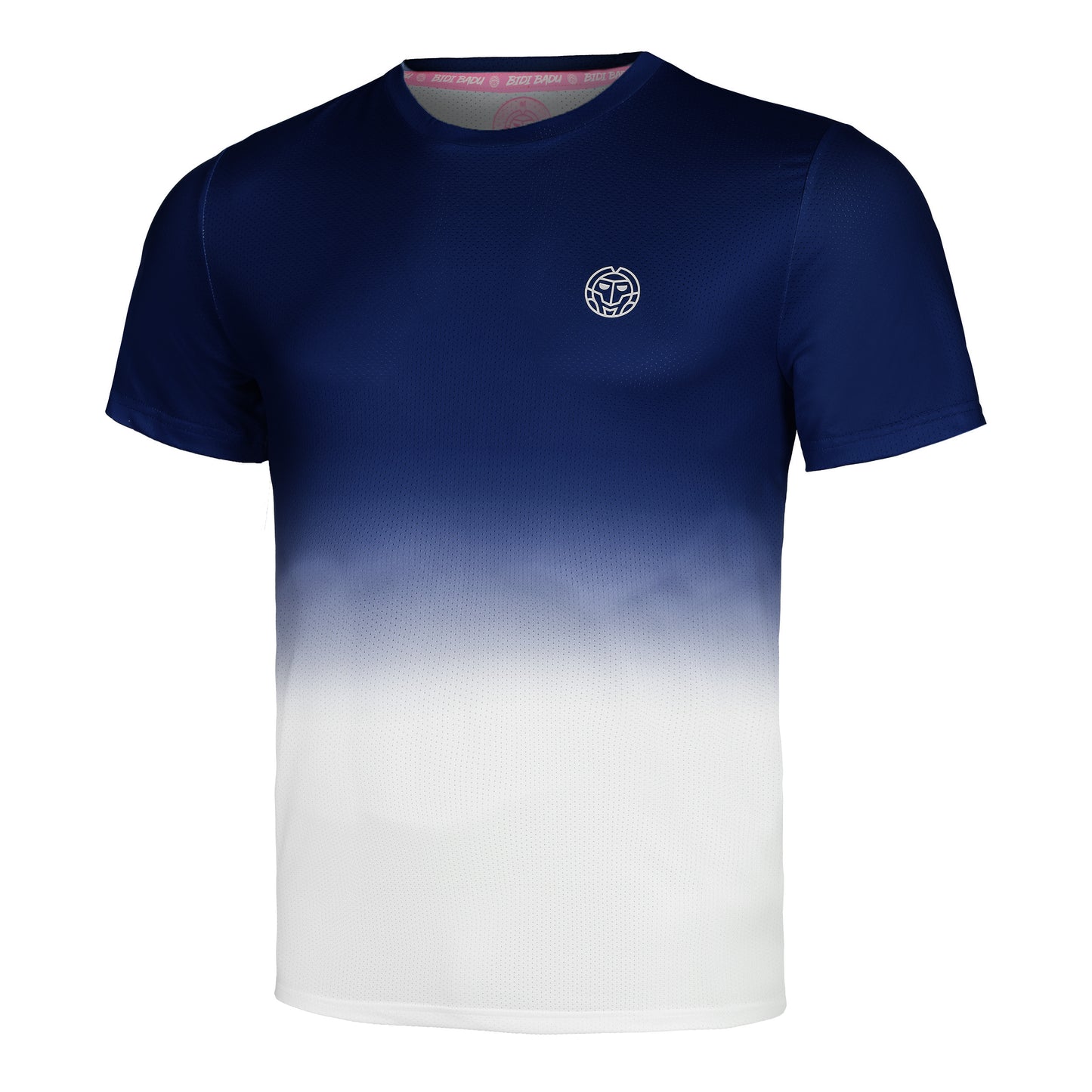 BIDI BADU Crew Gradiant Maglietta Uomini-Blu Scuro,Bianco