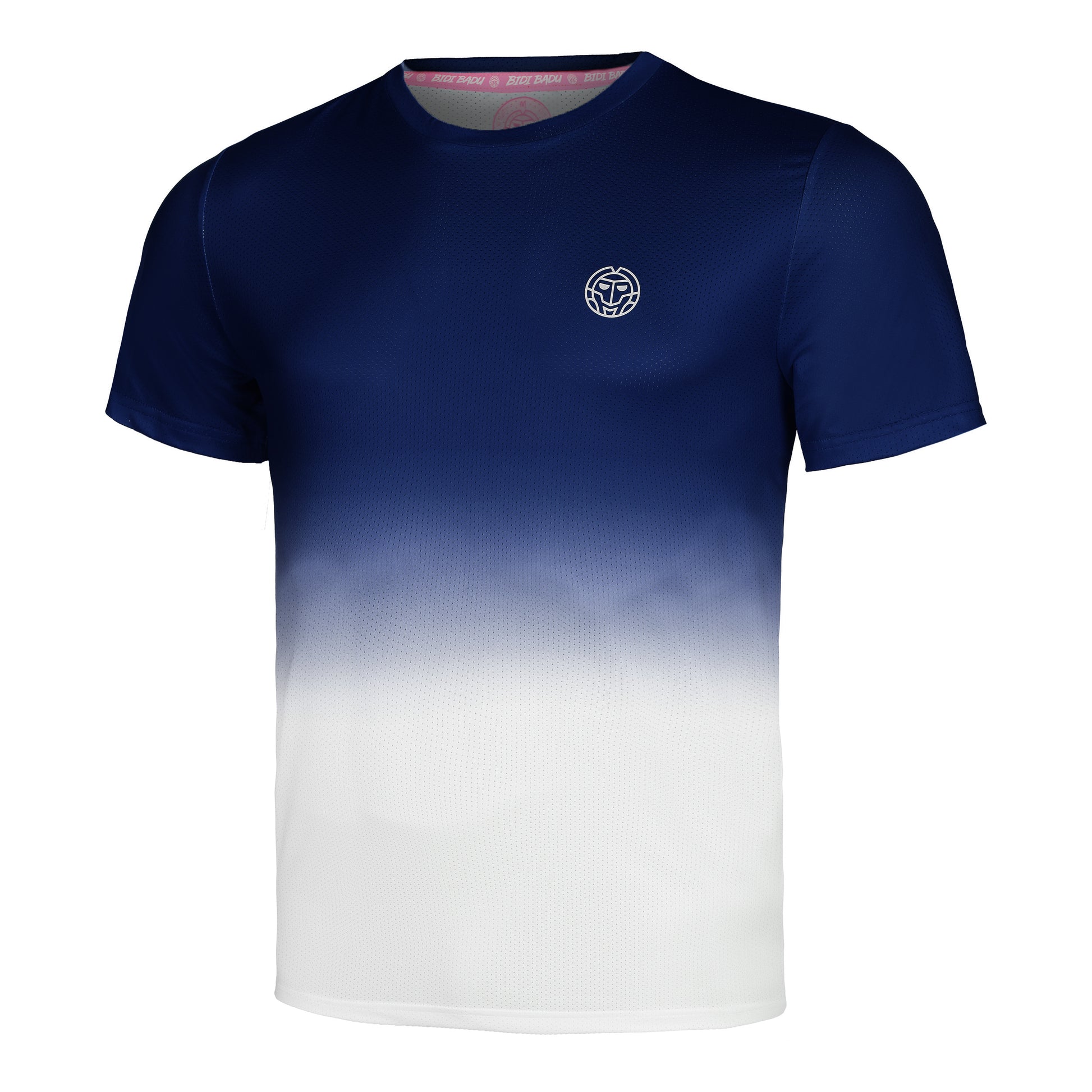 BIDI BADU Crew Gradiant Maglietta Uomini-Blu Scuro,Bianco