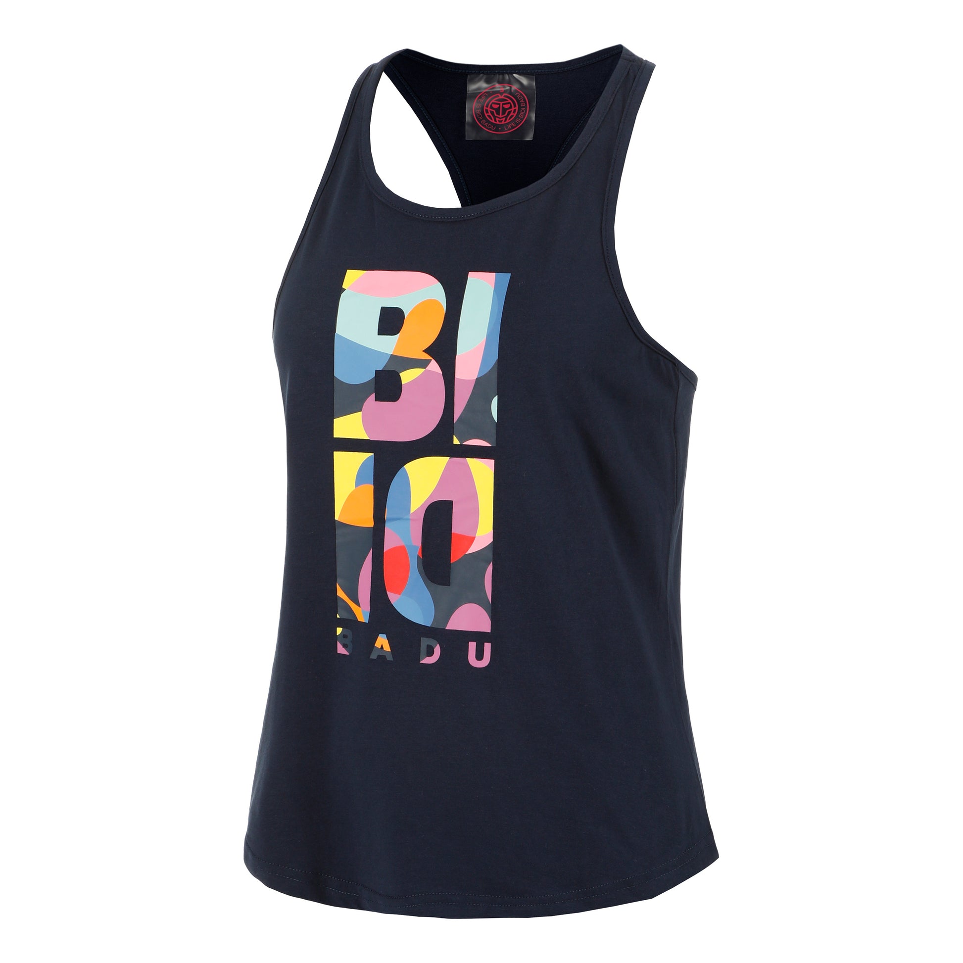 BIDI BADU Twiggy Chill Canottiera Donna-Blu Scuro,Multicolore