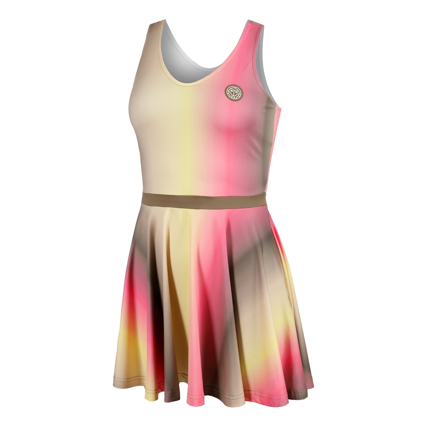BIDI BADU Spectrum Abito Donna-Marrone,Giallo