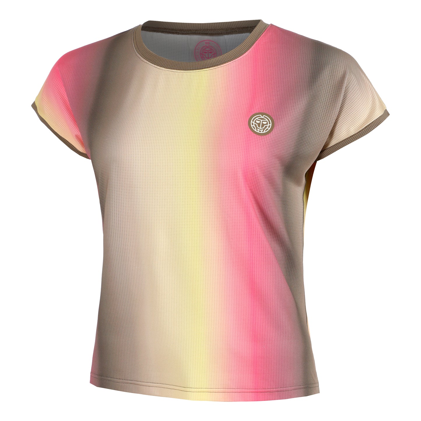 BIDI BADU Spectrum Maglietta Donna-Marrone,Giallo