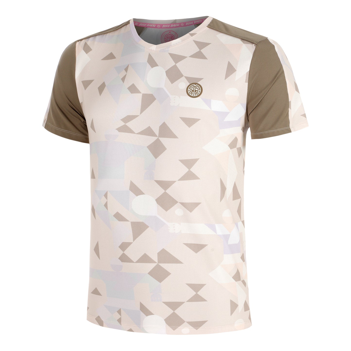 BIDI BADU Paris 2025 V-Neck Maglietta Uomini-Beige,Marrone