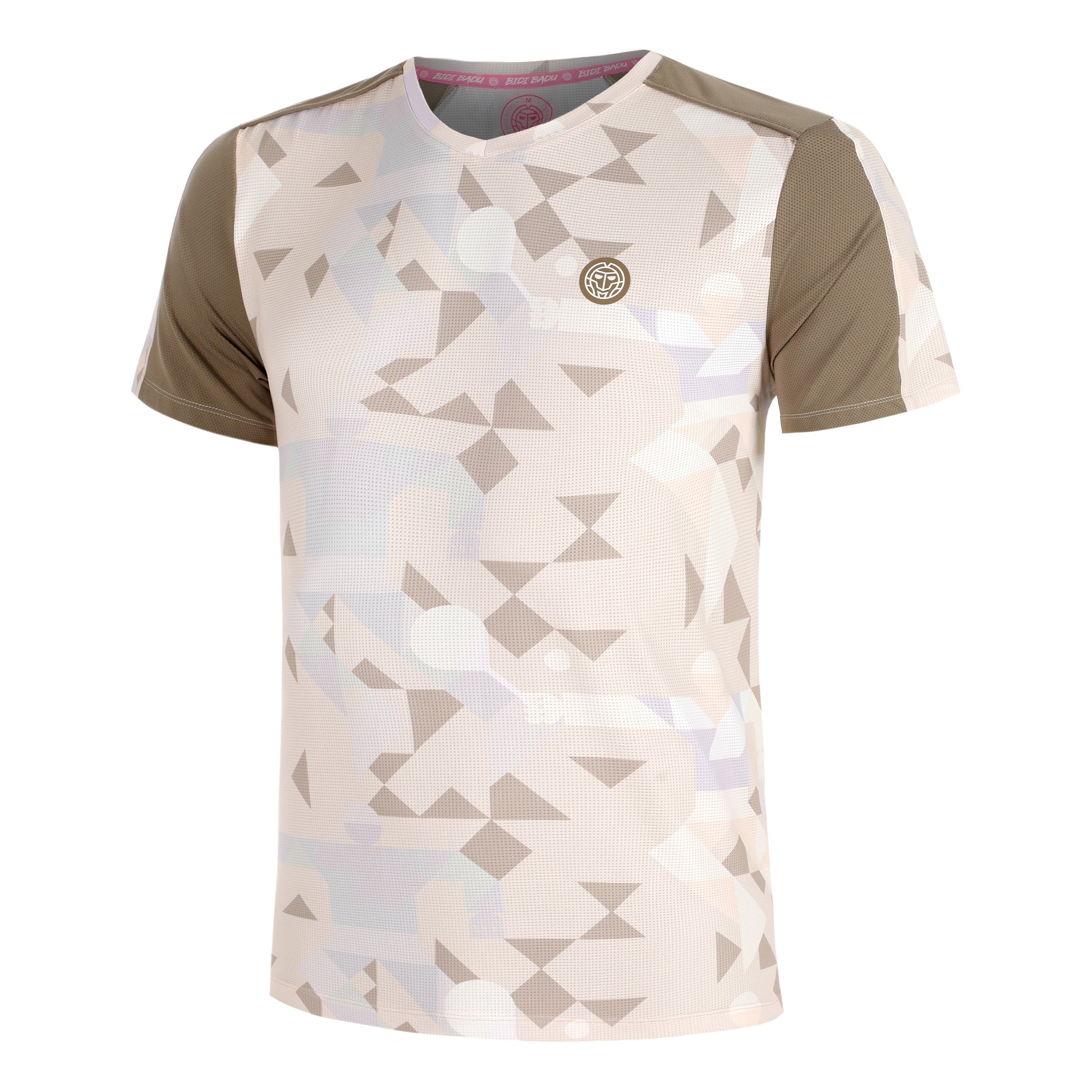 BIDI BADU Paris 2025 V-Neck Maglietta Uomini-Beige,Marrone
