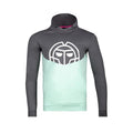 Bassem Lifestyle Felpa con cappuccio Ragazzi - grigio scuro, mint