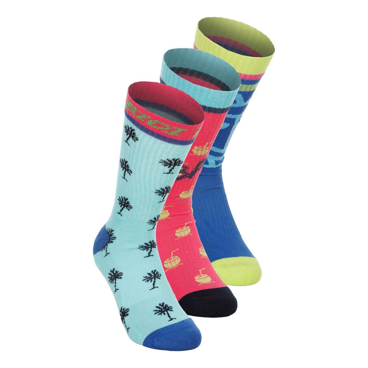 BIDI BADU Bold Bro II Crew Printed Move Calzini Da Tennis-Multicolore