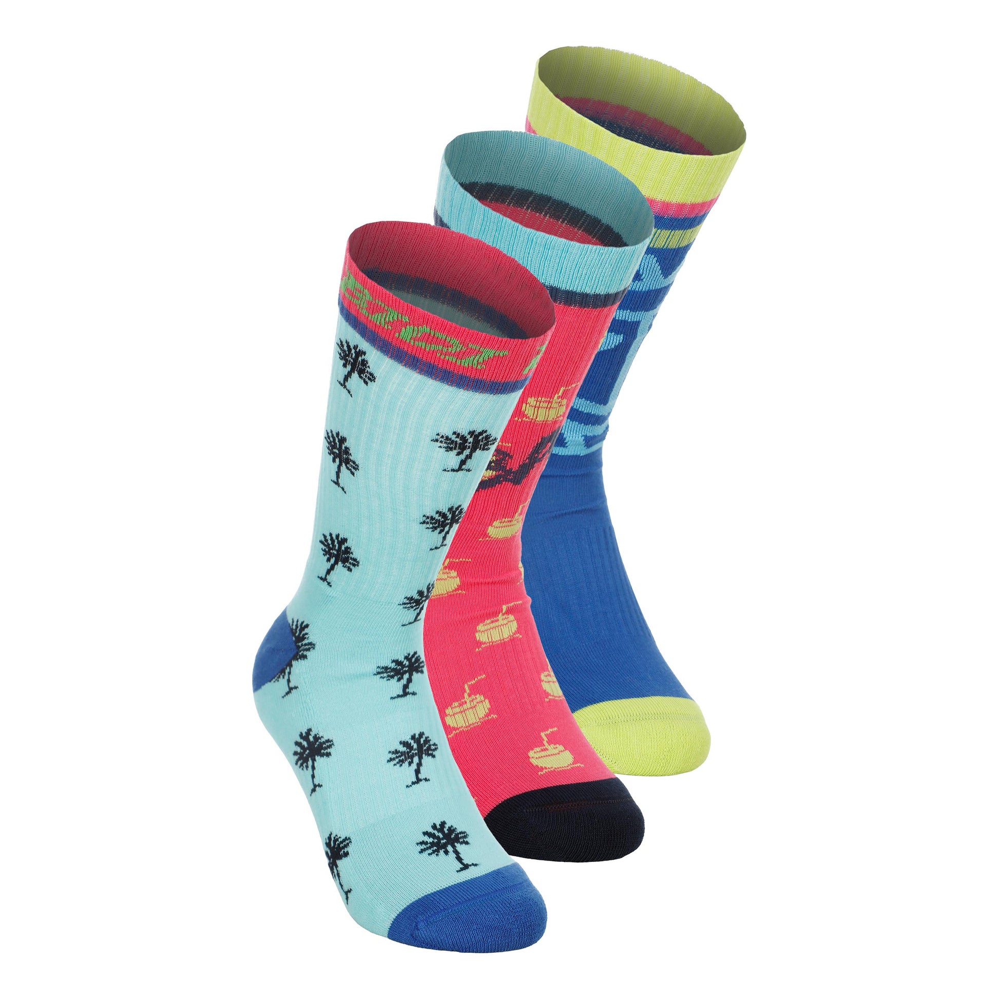 BIDI BADU Bold Bro II Crew Printed Move Calzini Da Tennis-Multicolore