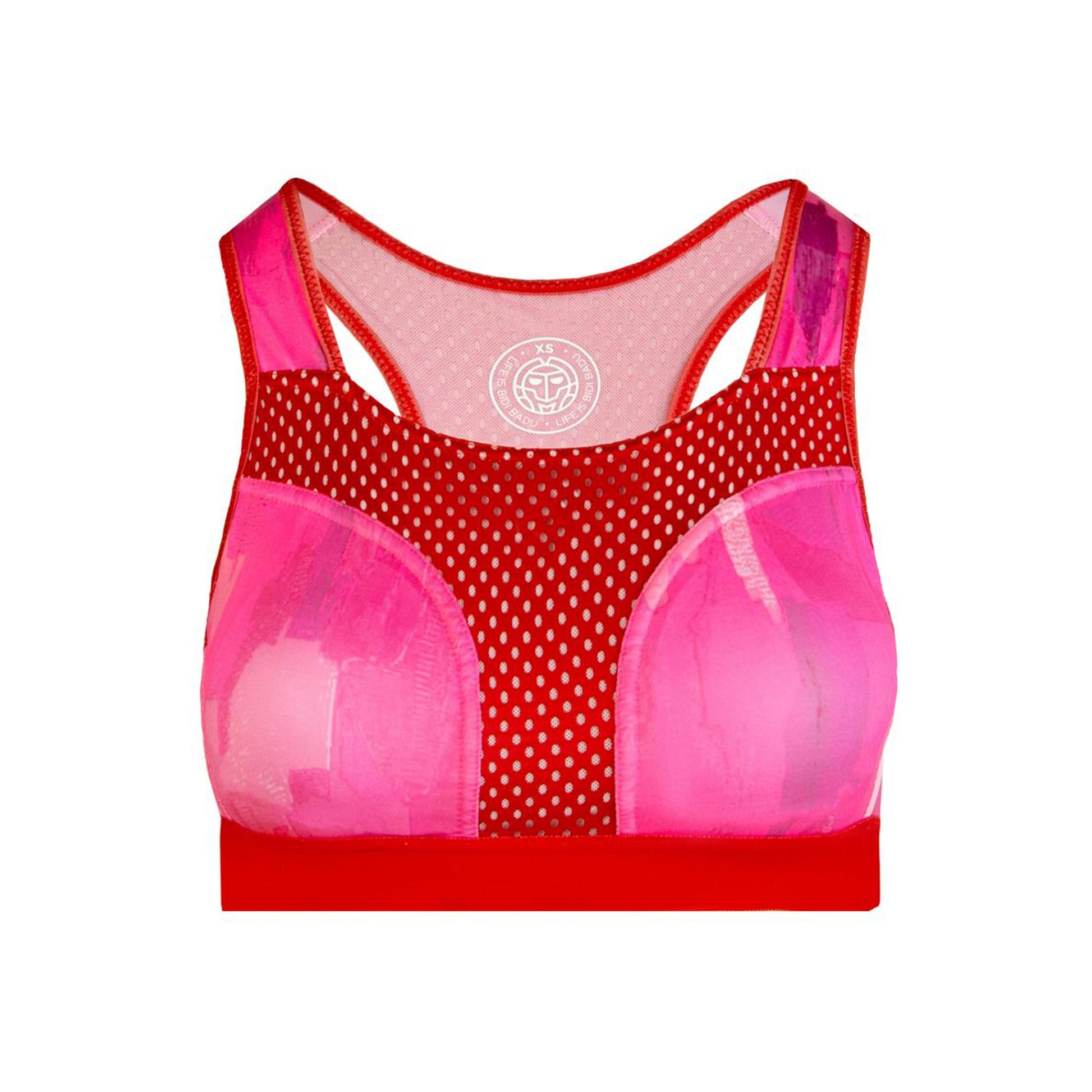 BIDI BADU Singa Tech Reggiseni Sportivi Donna-Rosso,Rosa