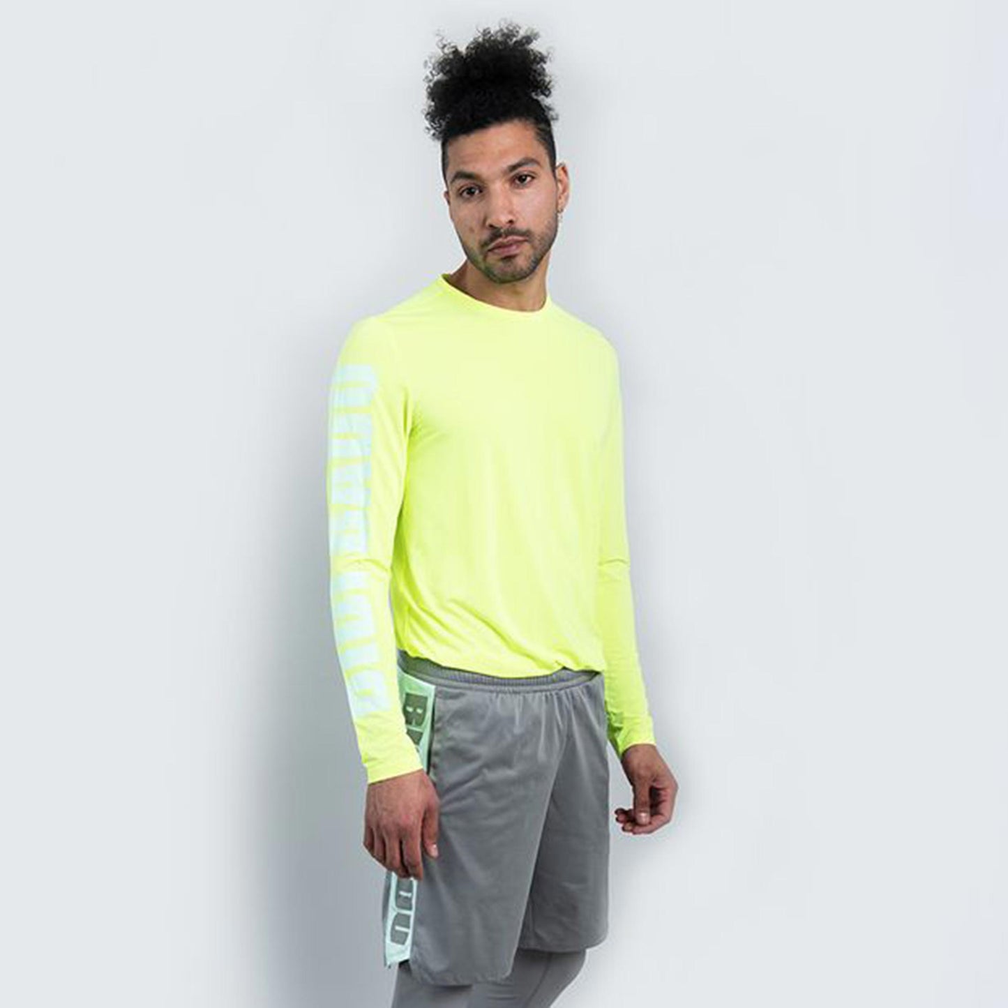 BIDI BADU Ventris Move Manica Lunga Uomini-Giallo Neon