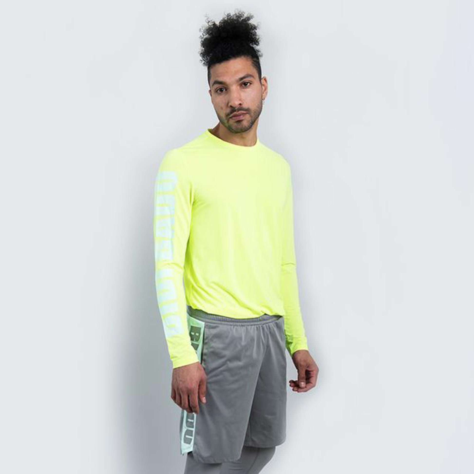 BIDI BADU Ventris Move Manica Lunga Uomini-Giallo Neon