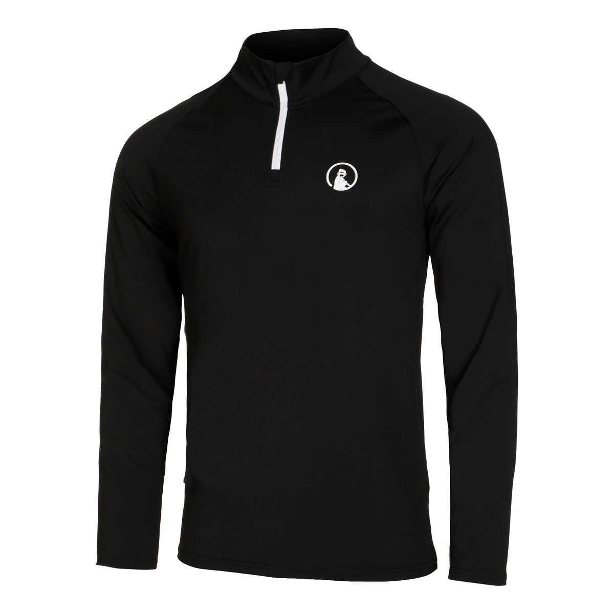 Quiet Please Big Serve 1/4 Zip Manica Lunga Uomini-Nero,Bianco