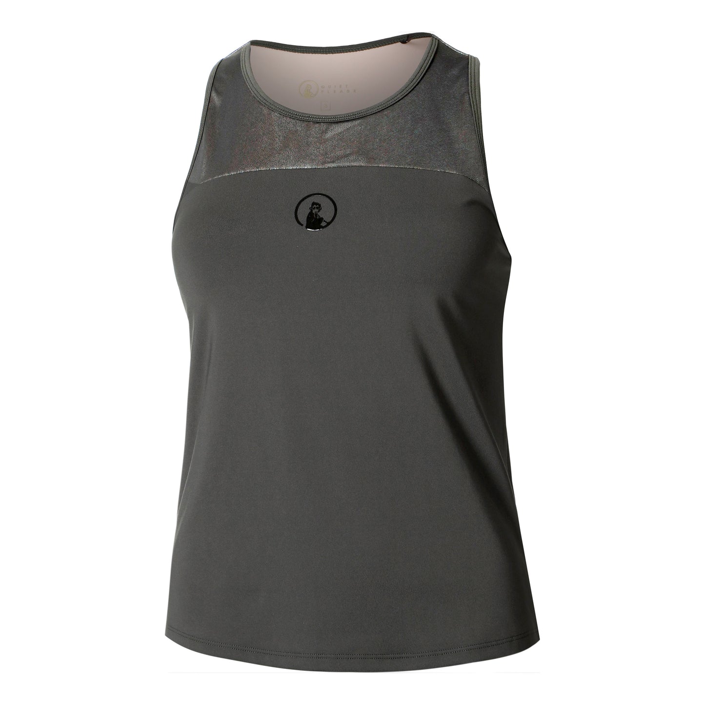Quiet Please Sparkle Racerback Canottiera Donna-Antracite