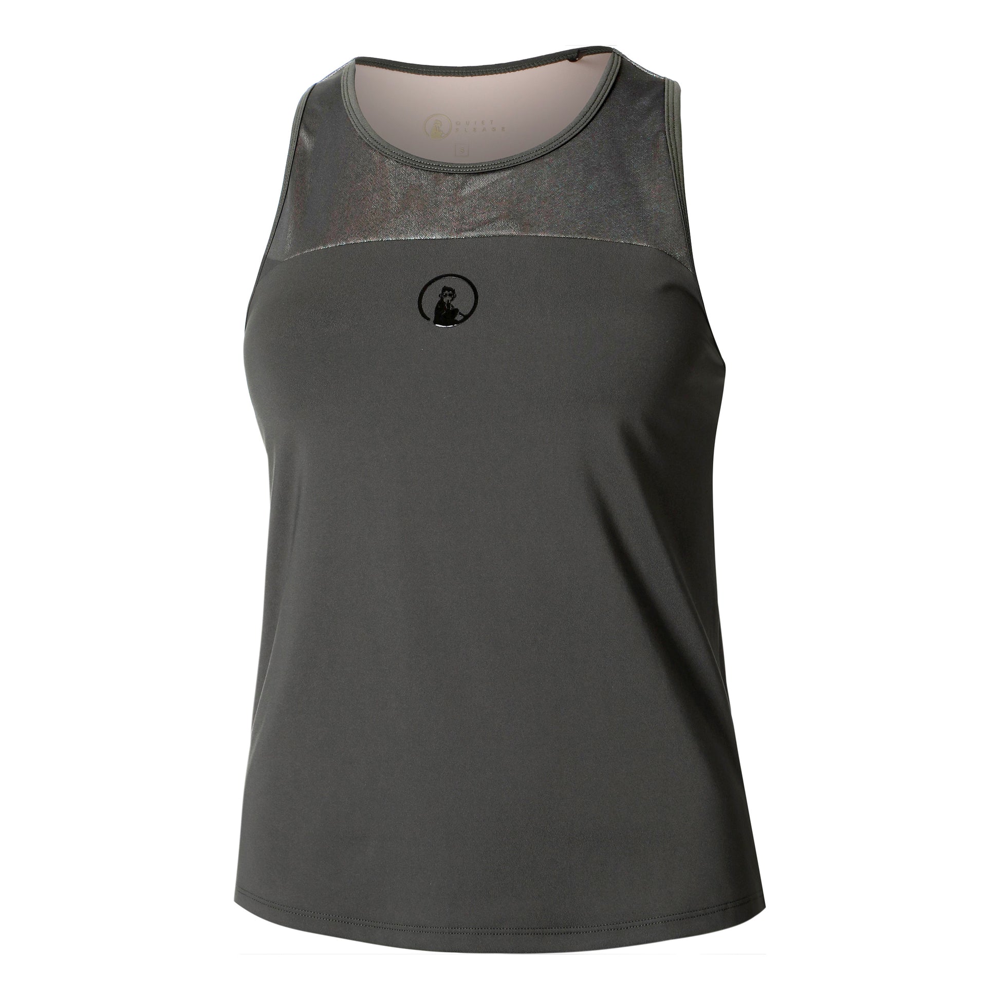 Quiet Please Sparkle Racerback Canottiera Donna-Antracite