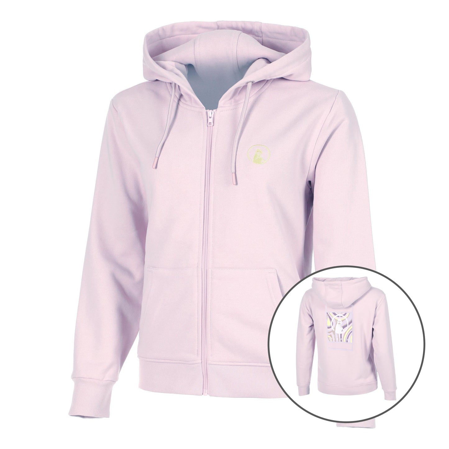 Quiet Please Mind Taped Zip Felpa Donna-Lilla,Verde Neon