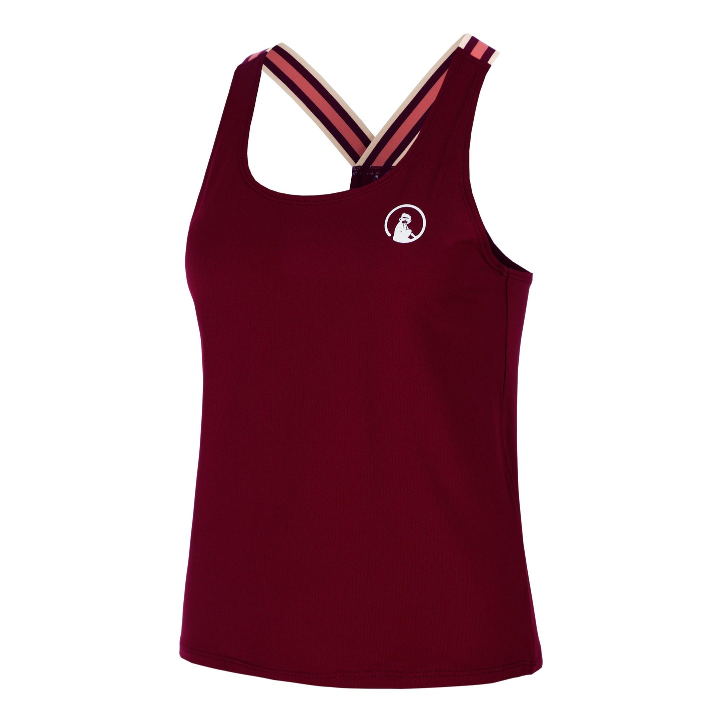 Quiet Please Endlessly Serve & Volley 2.0 Canottiera Donna-Vino Rosso,Multicolore