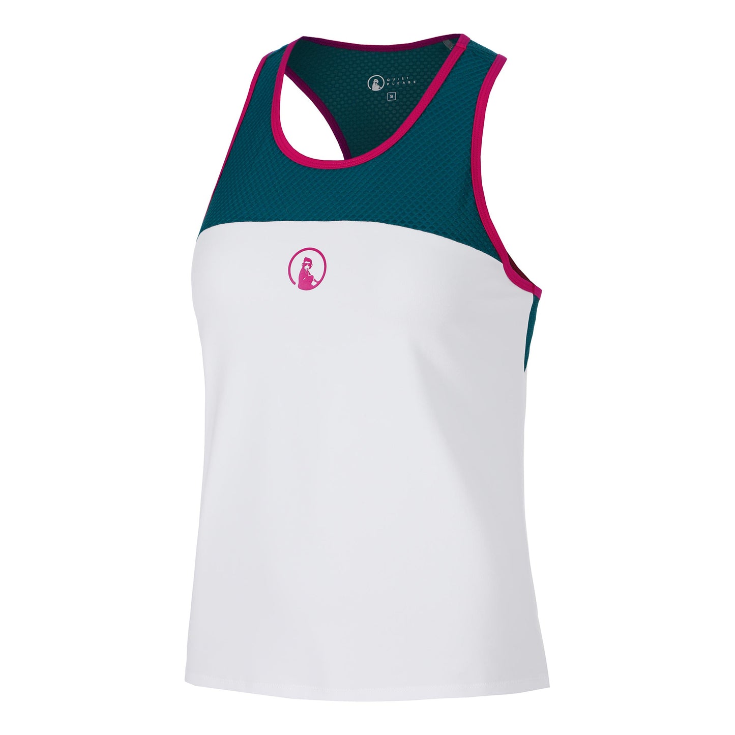 Quiet Please Create Racerback Canottiera Donna-Color Petrolio,Multicolore