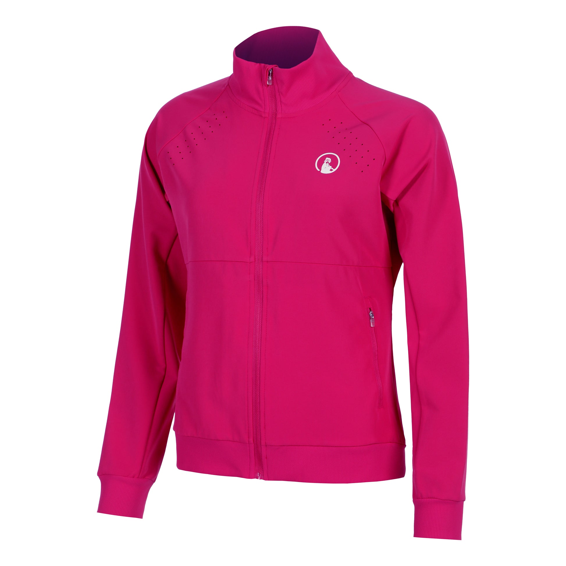Quiet Please Create Return Giacca Da Allenamento Donna-Rosa,Bianco