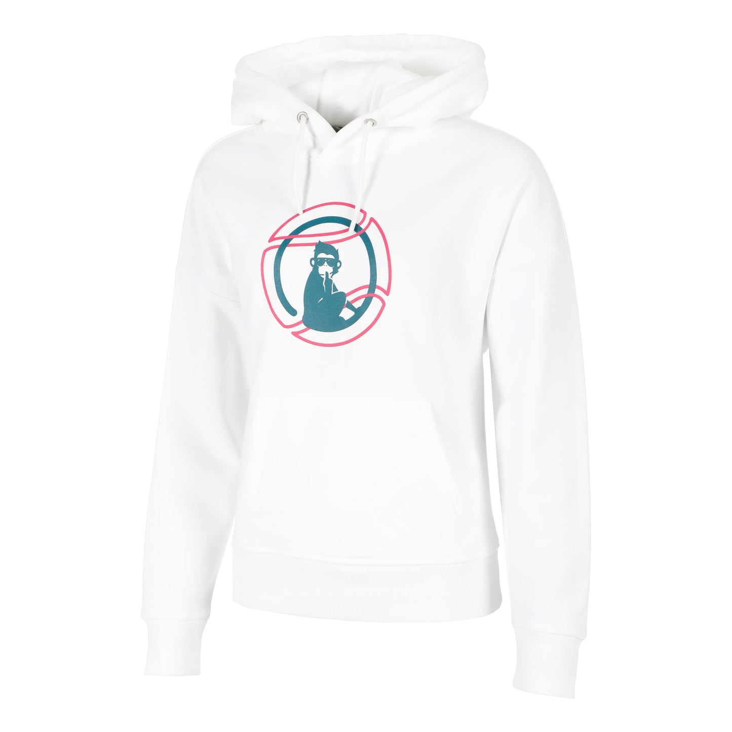 Quiet Please Create Felpa Con Cappuccio Donna-Bianco,Multicolore