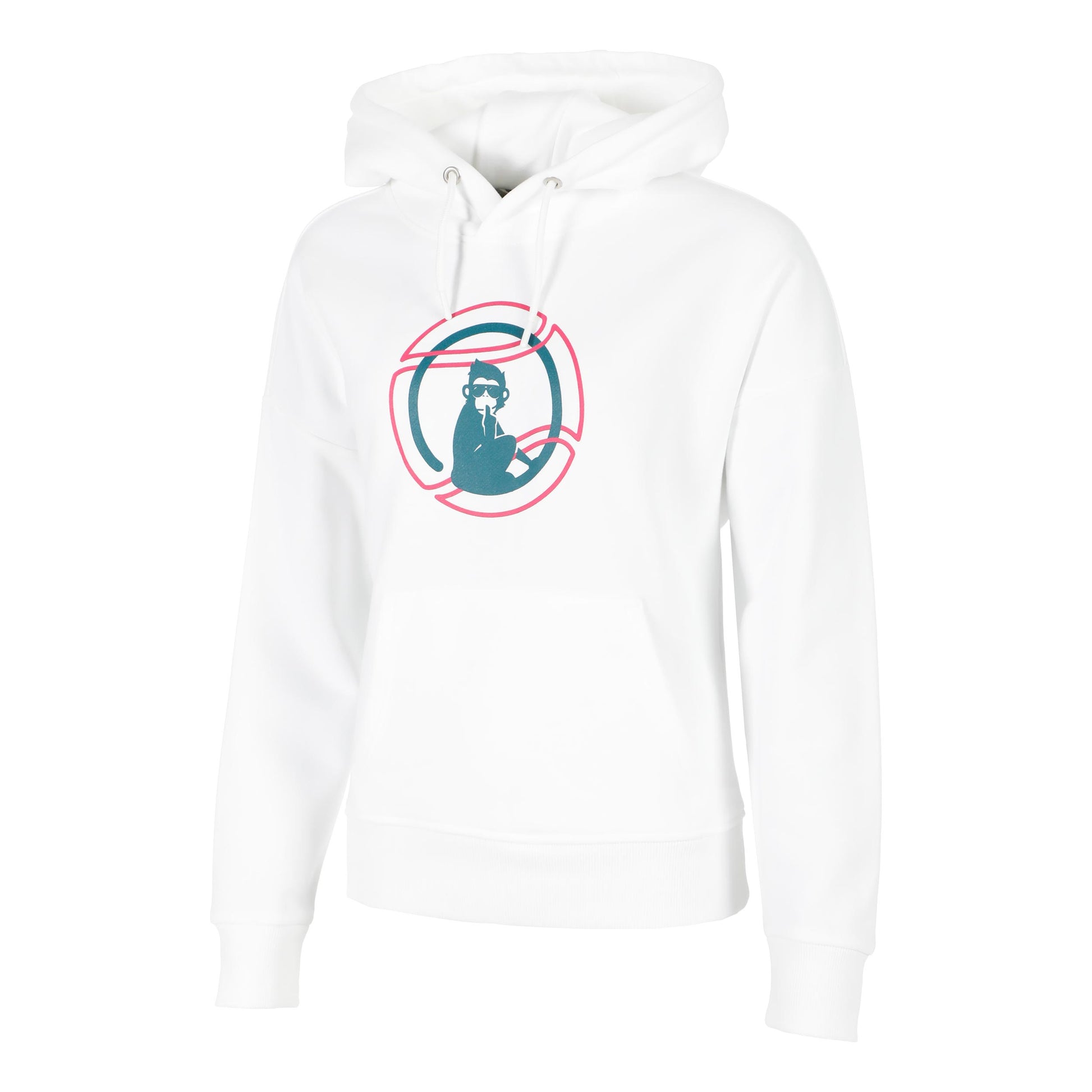 Quiet Please Create Felpa Con Cappuccio Donna-Bianco,Multicolore