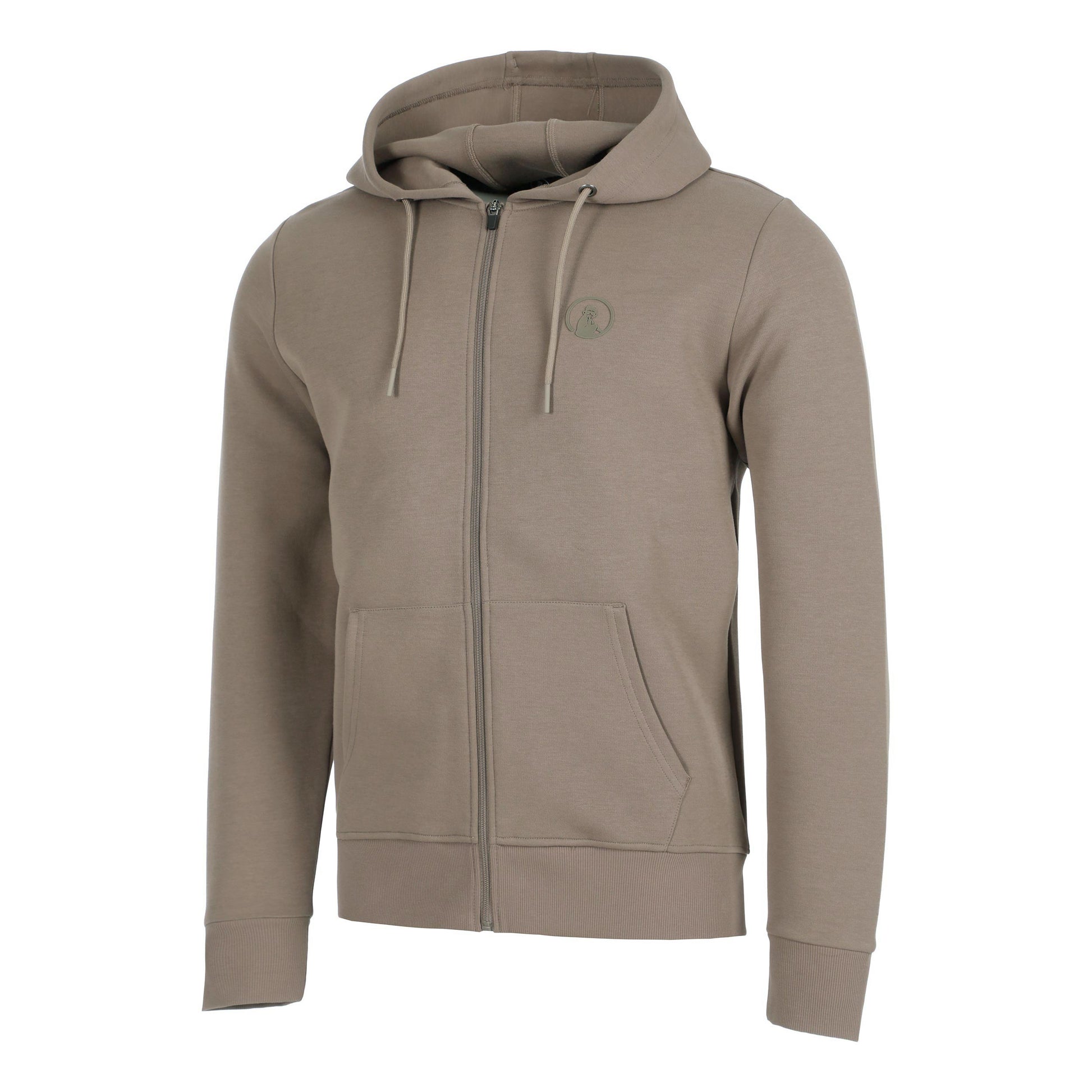 Quiet Please Tonal Core Zip Felpa Uomini - grigio, marrone