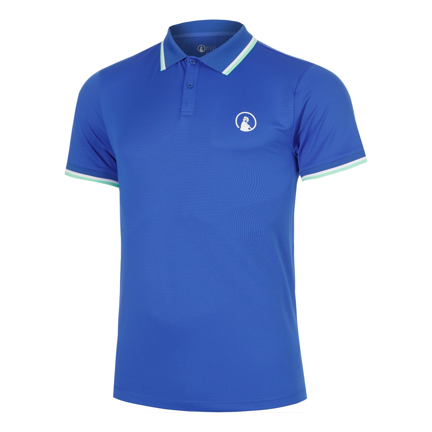 Quiet Please Joy Tournament Tipping Polo Uomini - blu, bianco