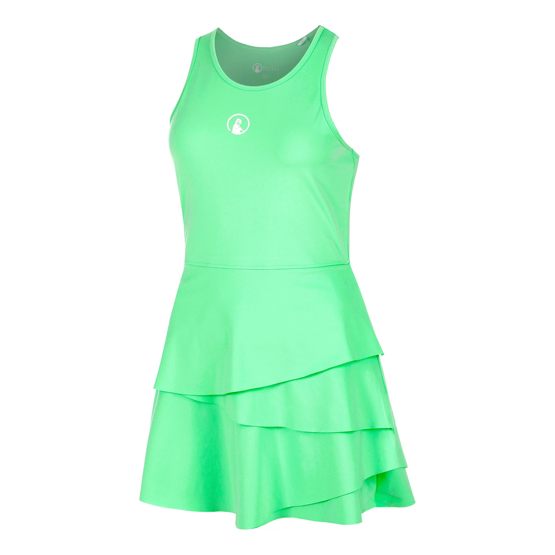 Quiet Please Joy Flounce Abito Donna - verde, bianco