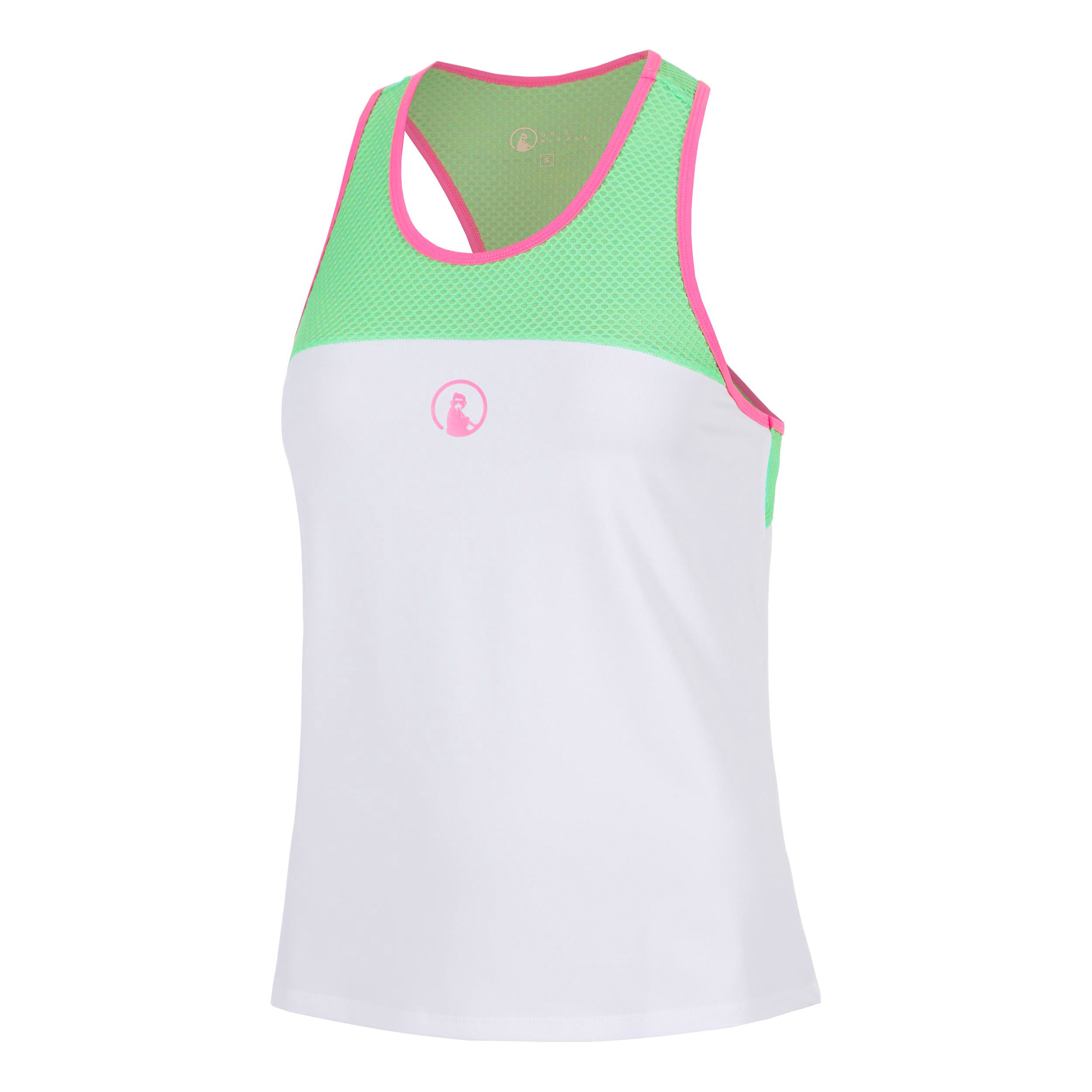 Quiet Please Joy Racerback Canottiera Donna - verde, rosa