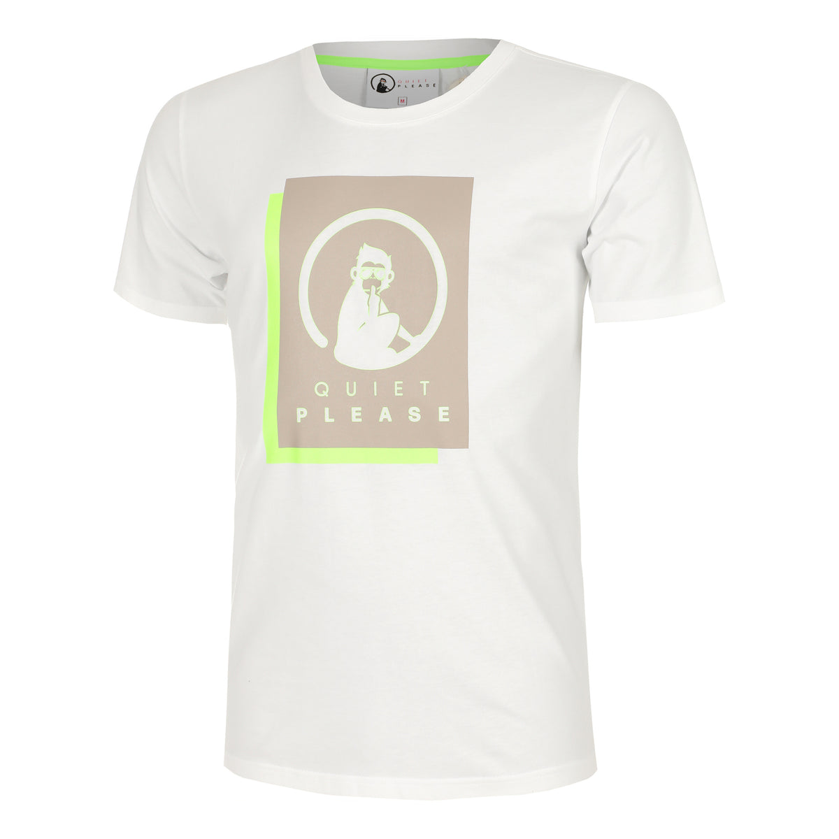 Quiet Please Wild Layer Maglietta Uomini-Bianco,Multicolore