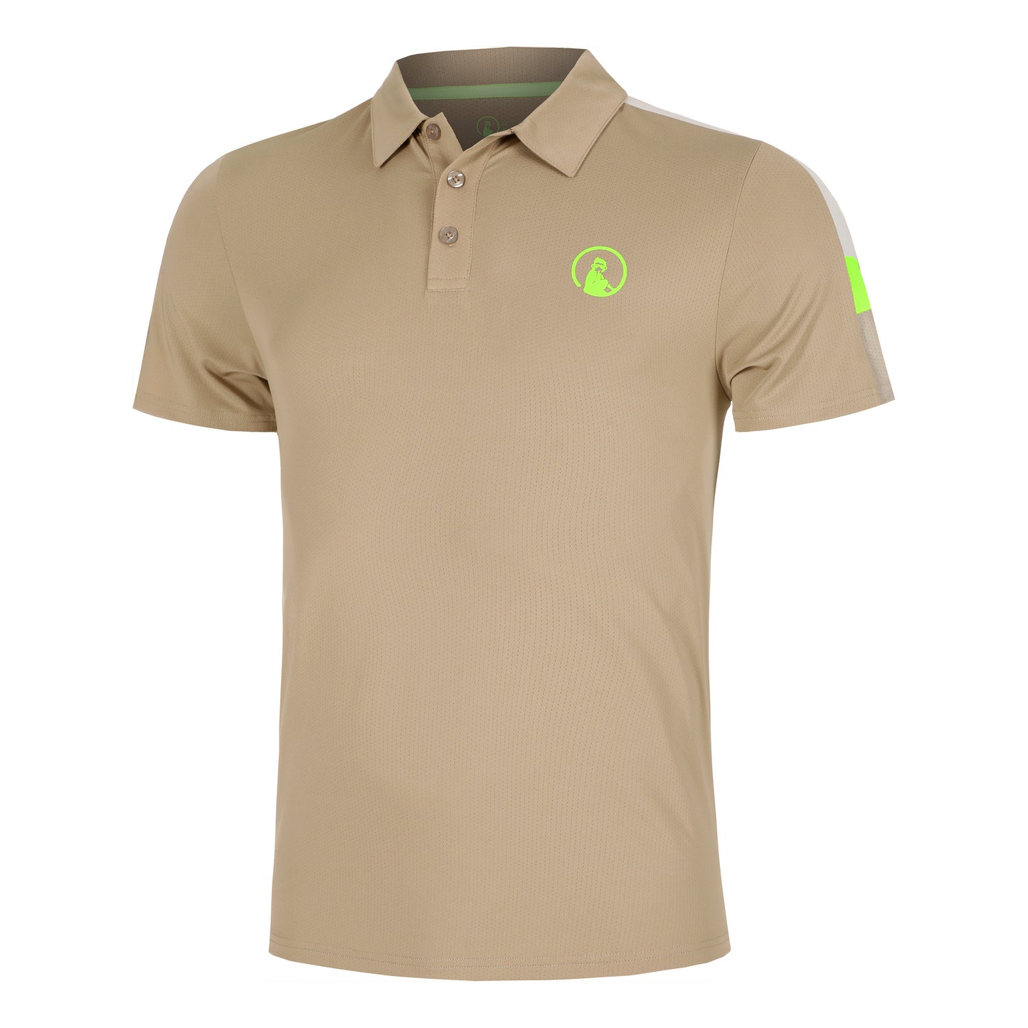Quiet Please Wild Tournament Hori Polo Uomini-Beige,Multicolore