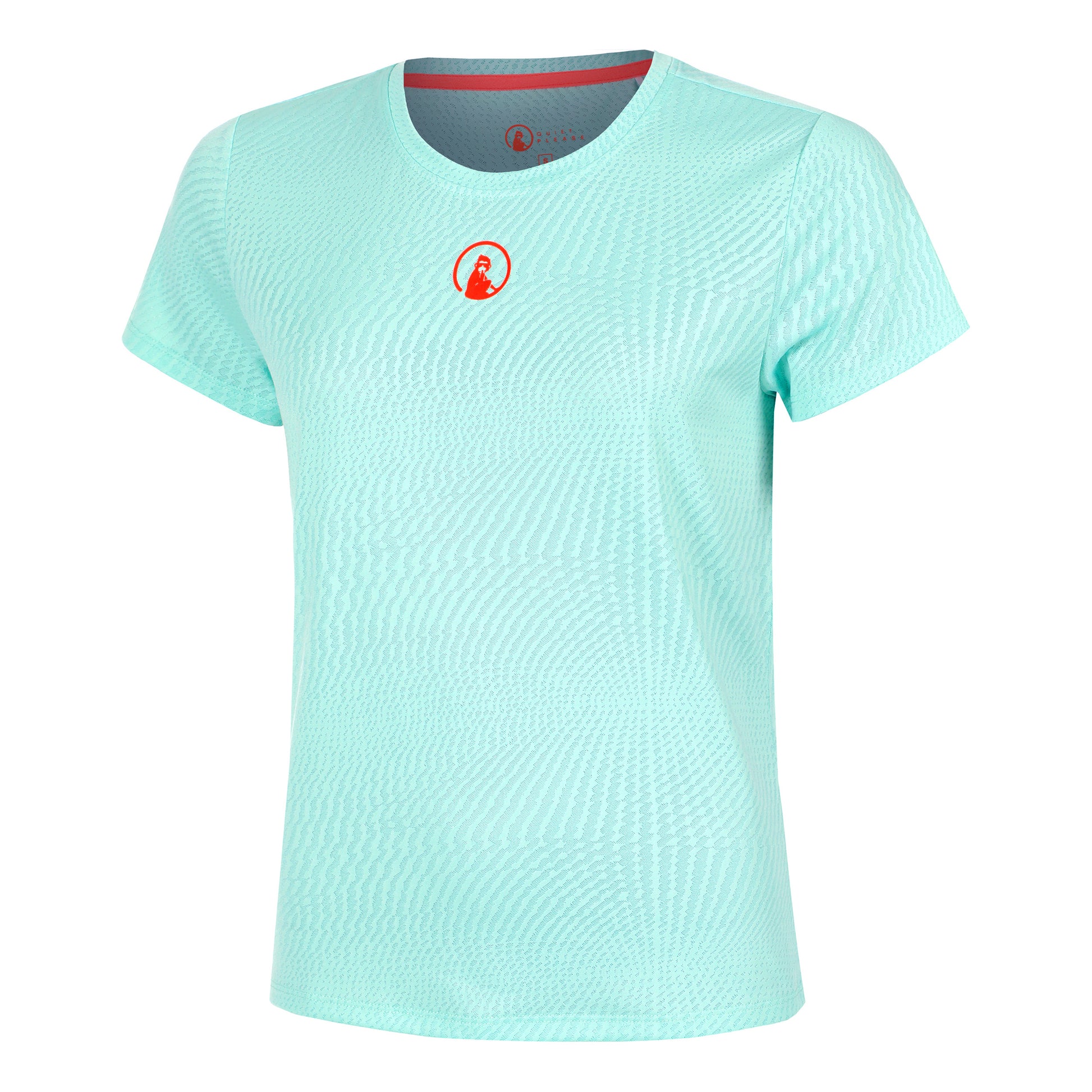 Quiet Please Wild Spin Maglietta Donna-Turchese,Rosso