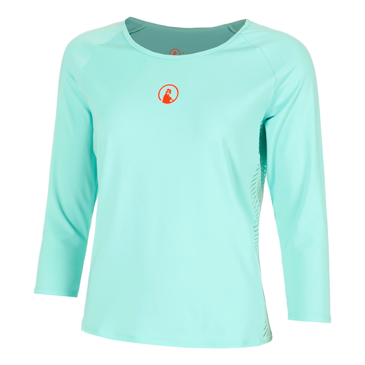 Quiet Please Wild Stripes Manica Lunga Donna-Turchese,Rosso